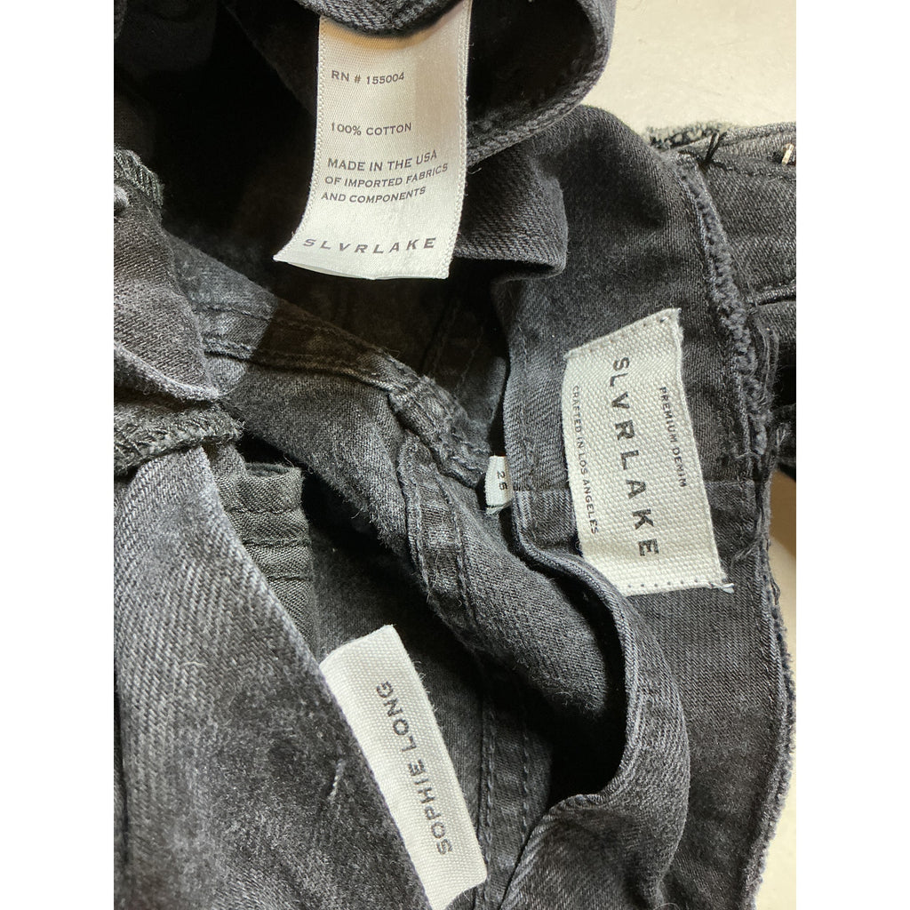 Slvrlake 'Sophie' Black Cotton Long Straight Leg Size 26