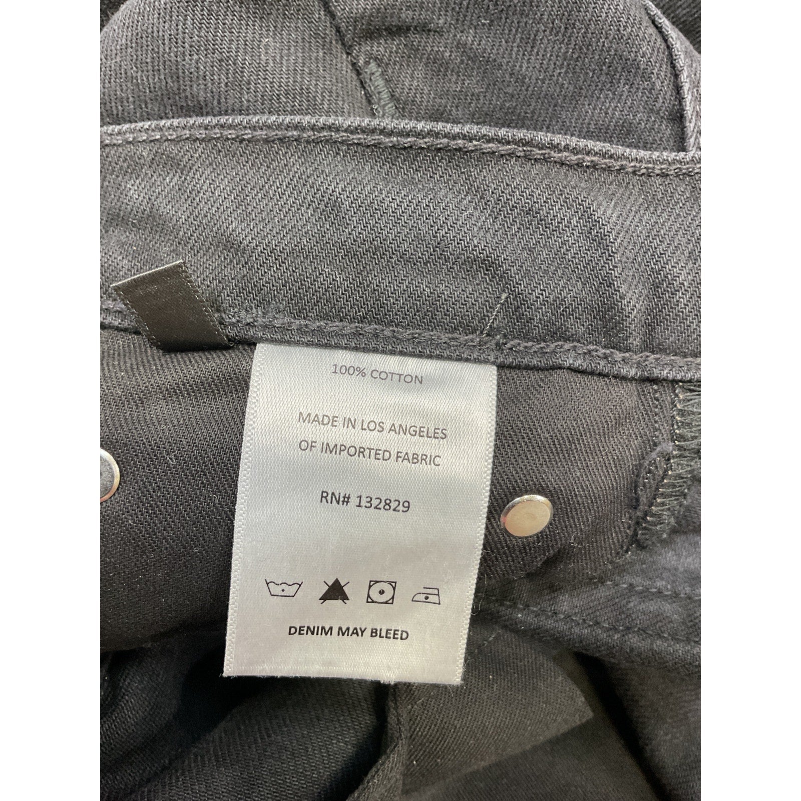 Grlfrnd 'Bella' Black Cotton Low Rise Boyfriend Denim Jean Size 27