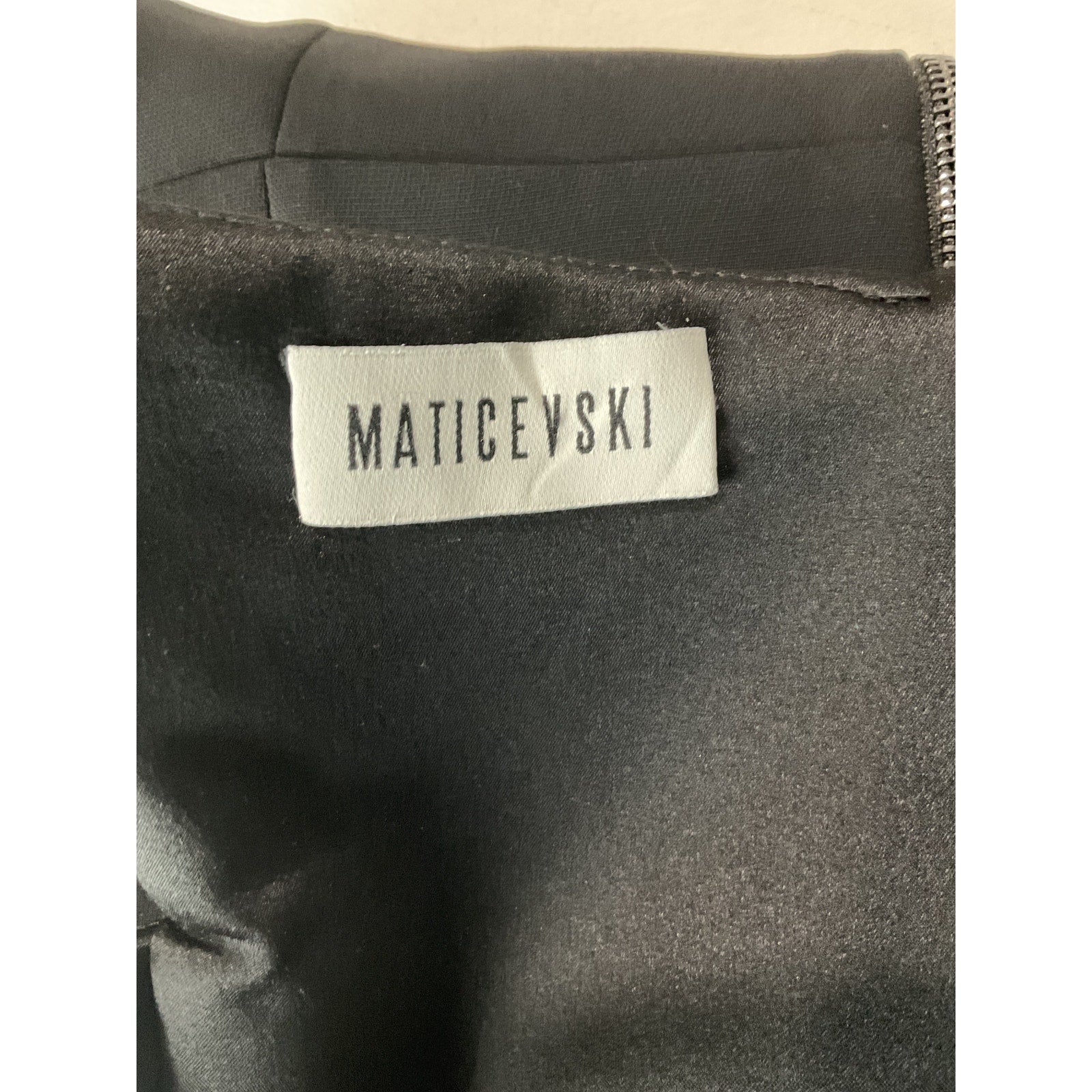 Maticevski Reveal Black Polyester Embellished Stretch-Crepe Mini Dress Size 4 / XS