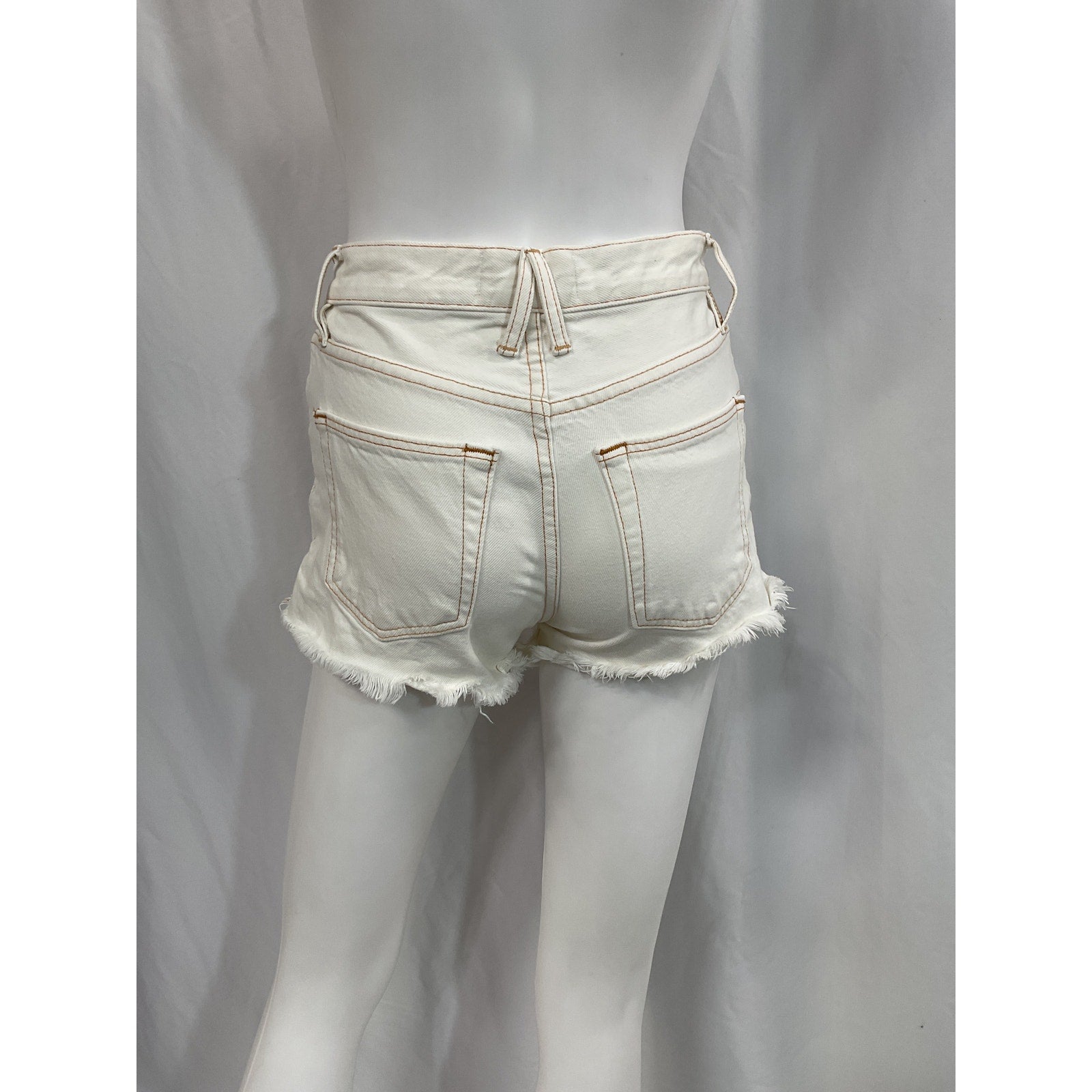 Slvrlake 'Farrah' White High Waist Cutoff Denim Shorts Size 23