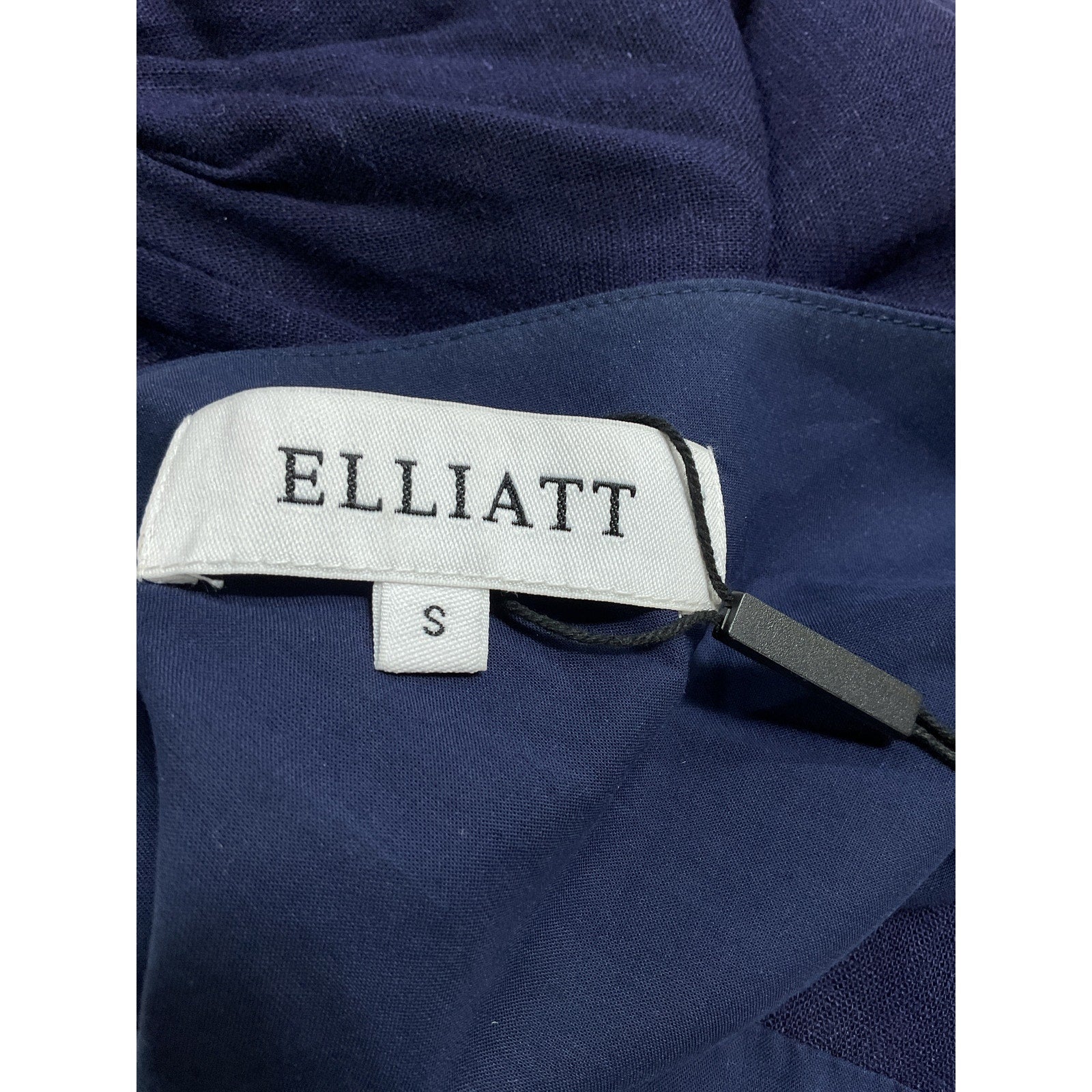 Elliatt 'Adaption' Navy Linen One Shoulder Dress Size S - NWT