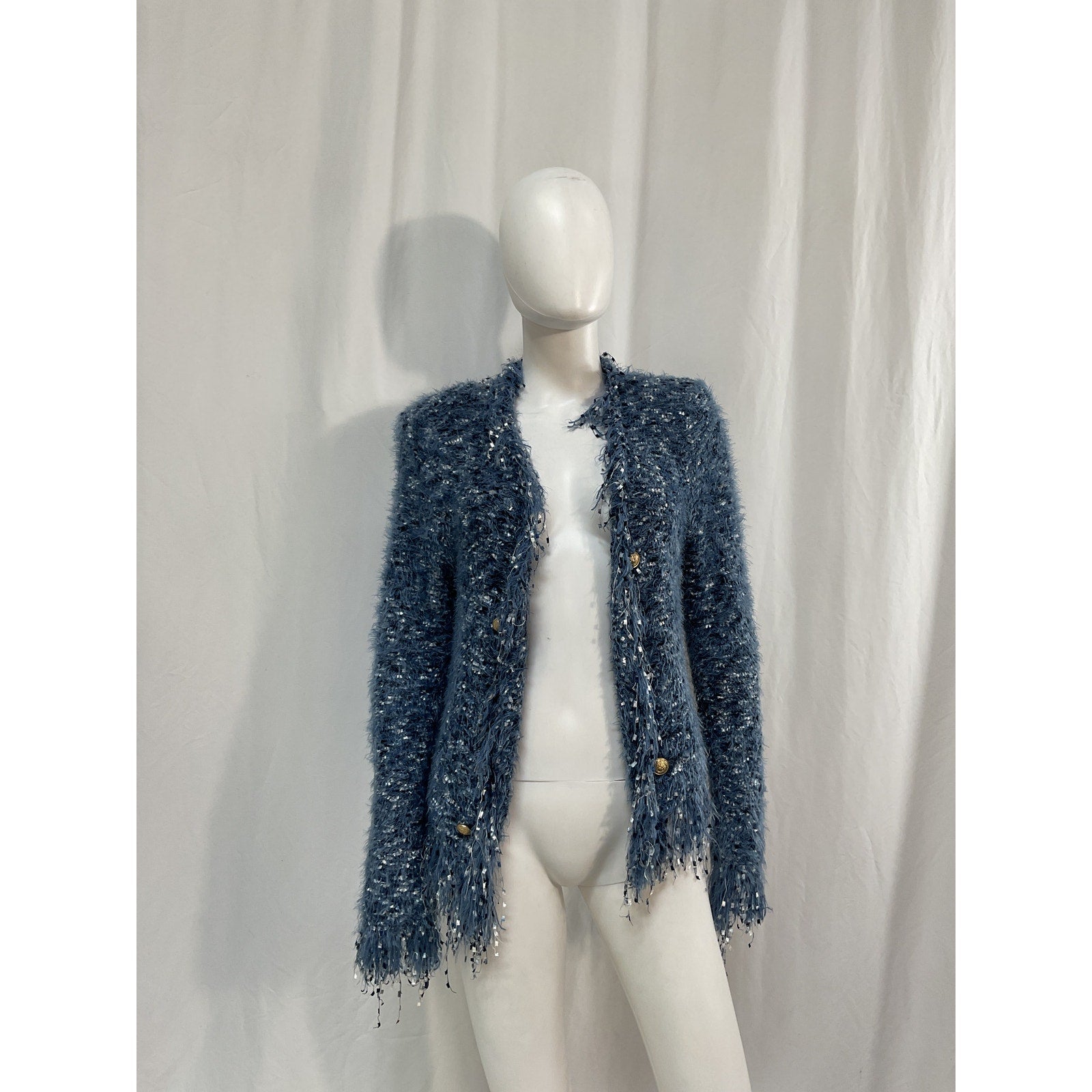 L'Agence 'Azure' Blue Cardigan Blazer Size S