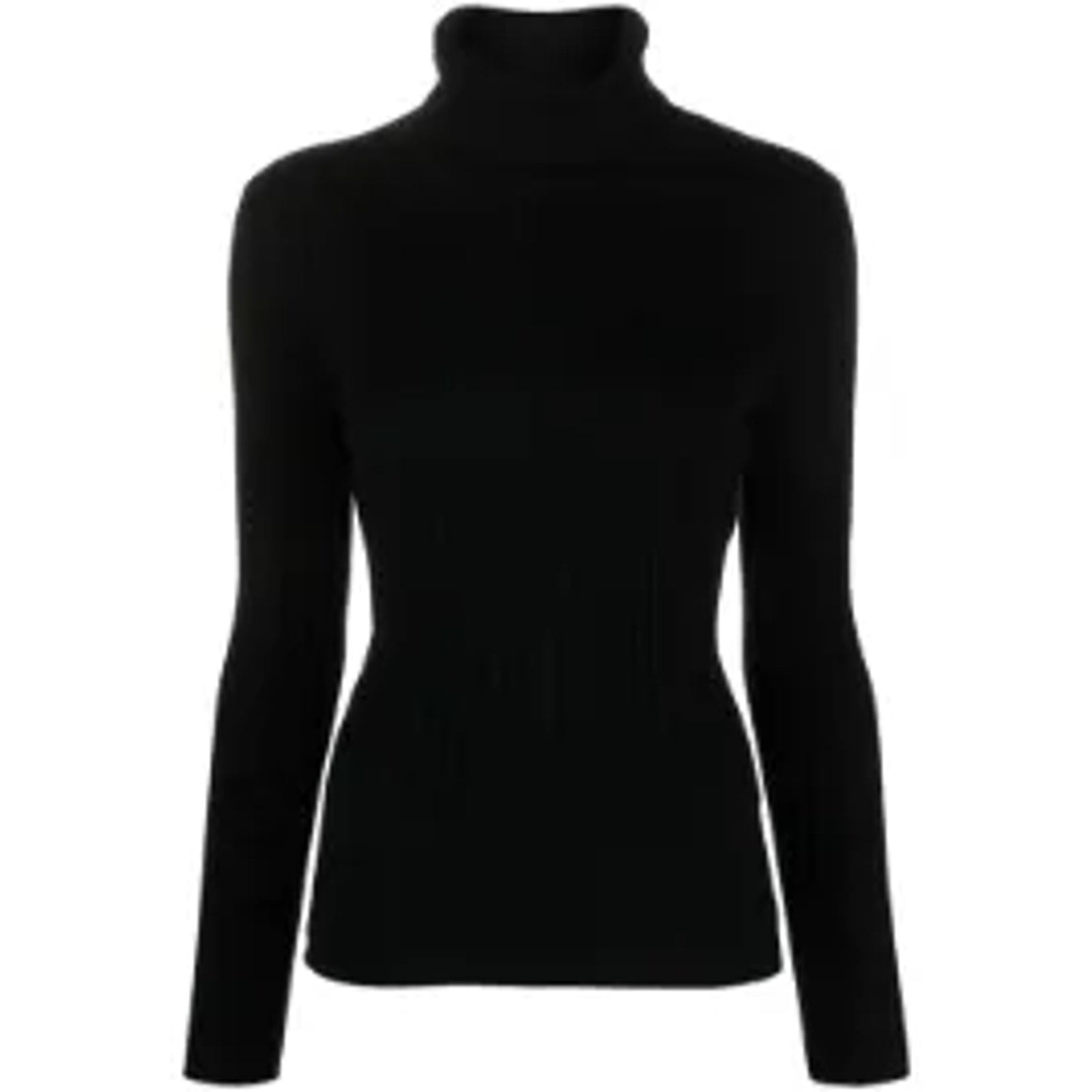Allude 'Ribbed-Knit' Black Cashmere Jumper Size S