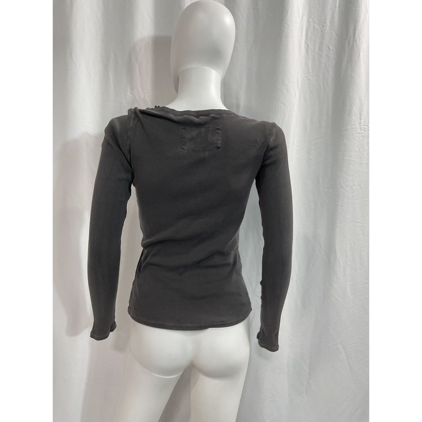 Nili Lotan 'Jordan' Black Henley Tee Size XS