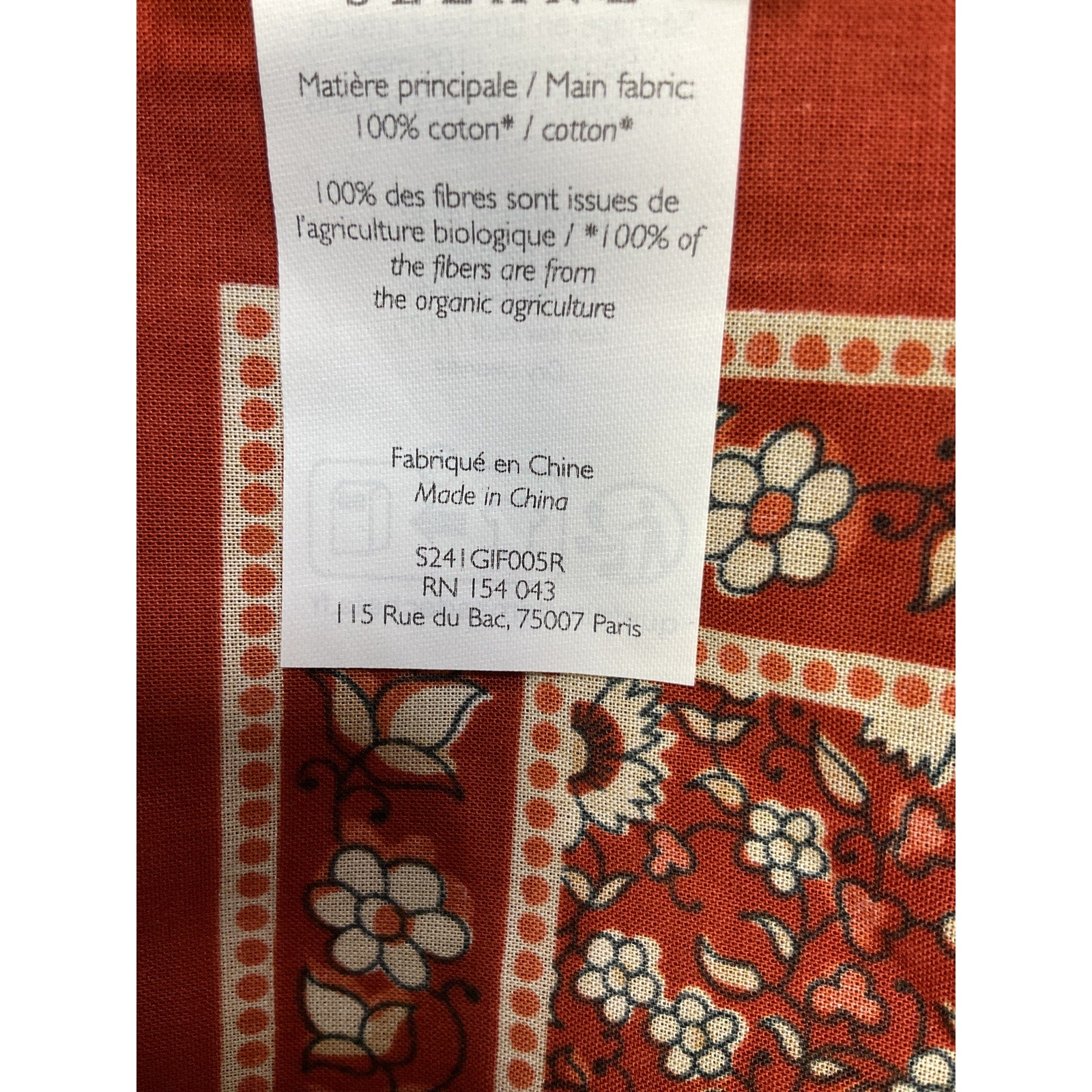 Sézane Floral Red Scarf Size TU / OS