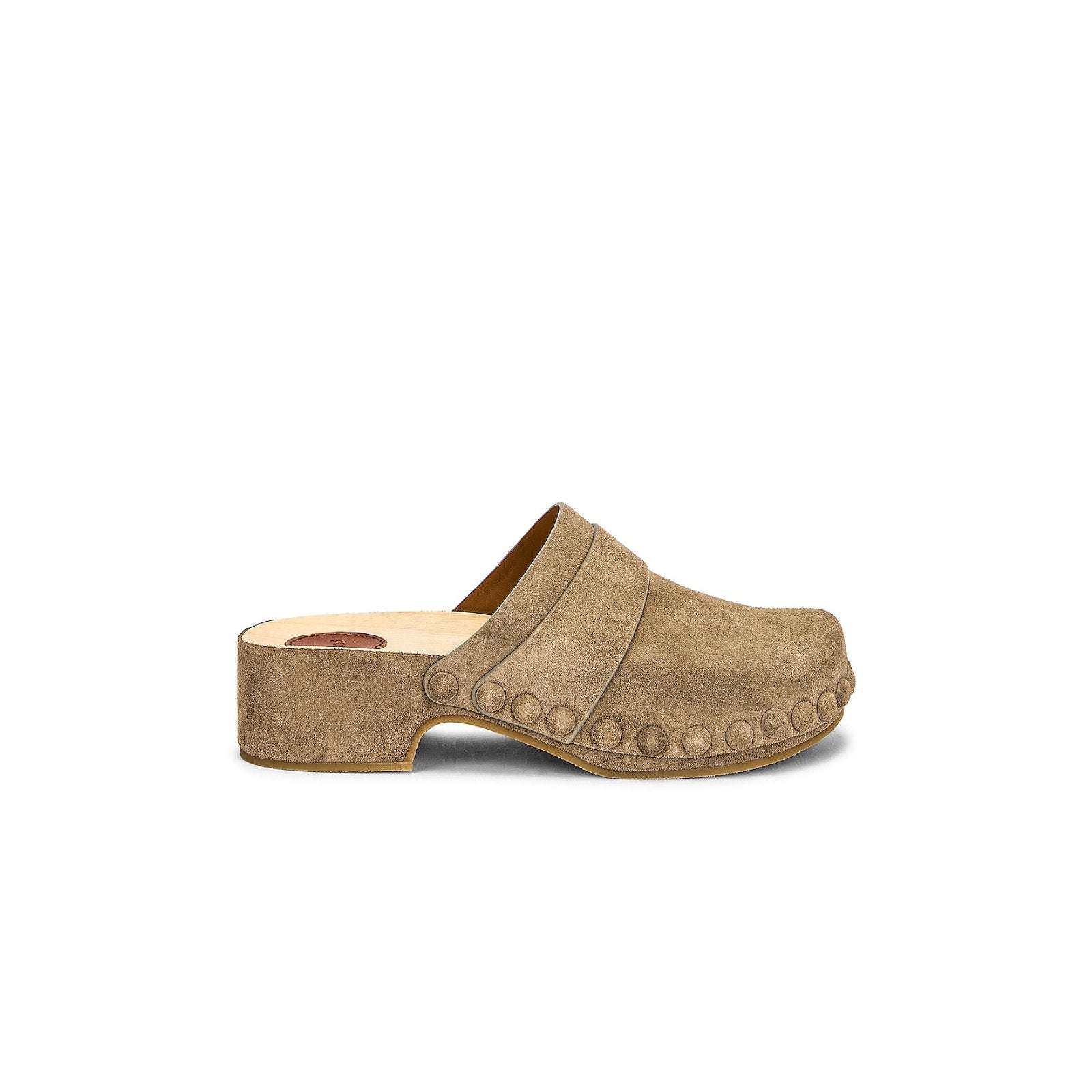 Chlo� 'Joy' Beige Leather Clogs Size 9 - NWT
