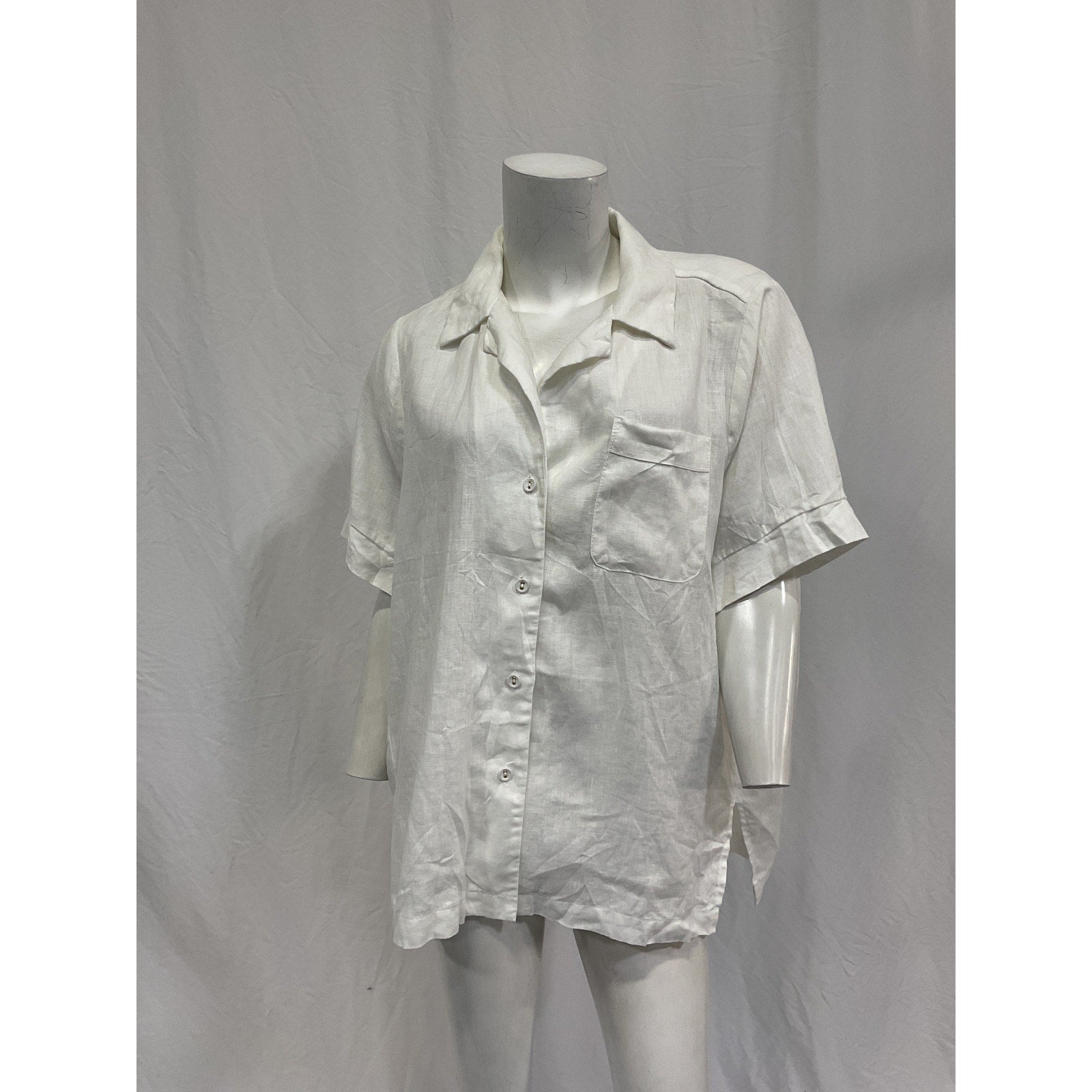 Dissh 'Campbell' White Linen Shirt Size 6