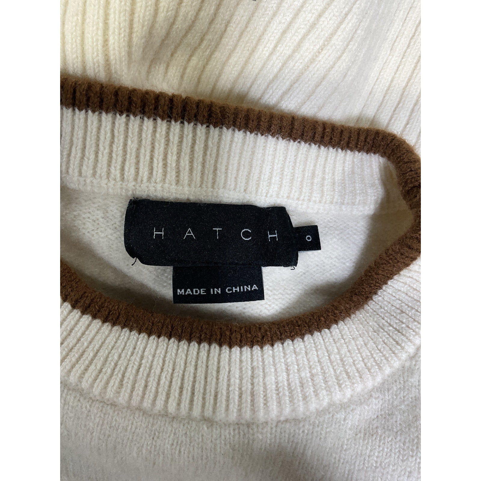 Hatch 'The Carly' White Knit Maternity Pullover Size 0