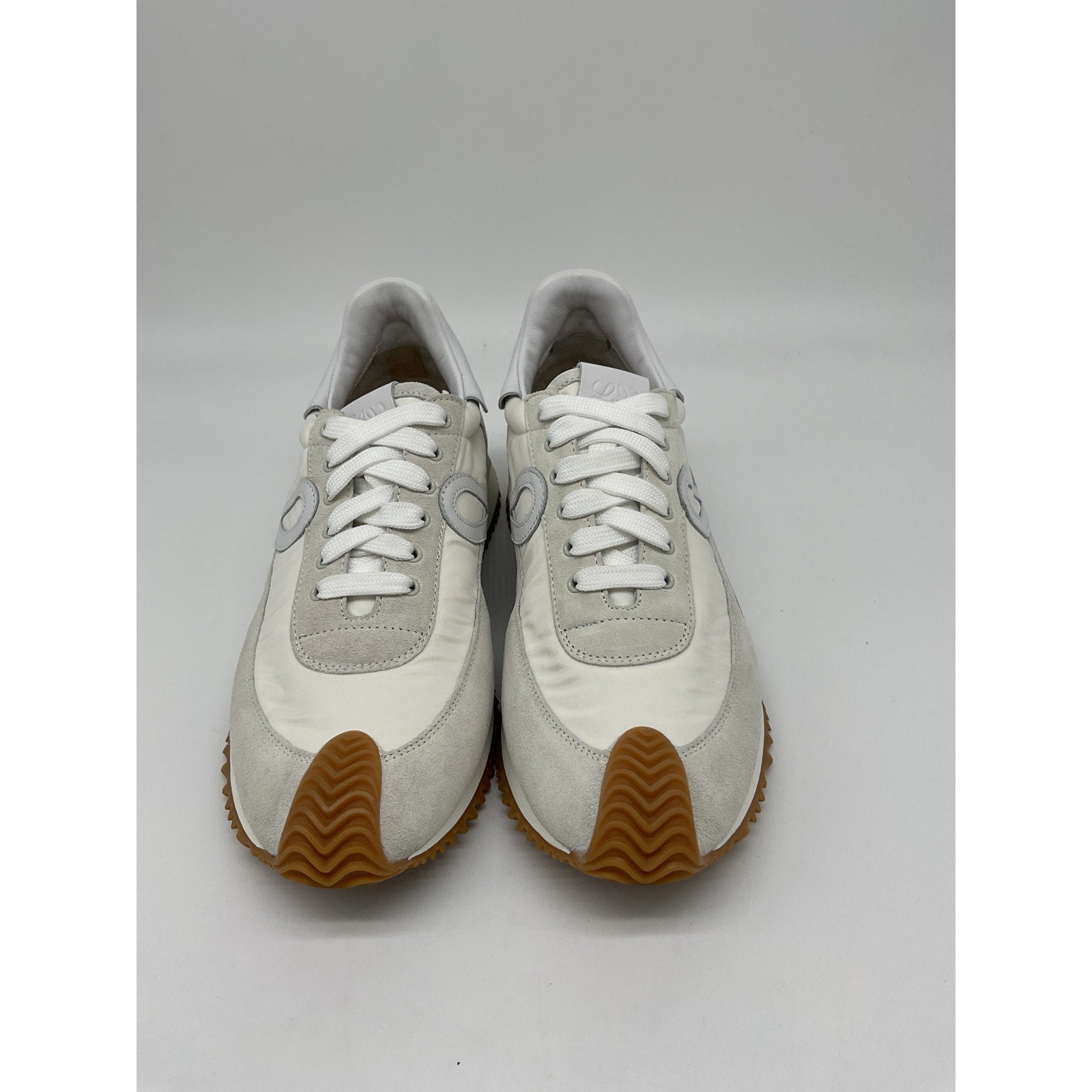 Loewe Flow Logo-Appliqu�d White Leather And Suede Shell Sneakers Size 40