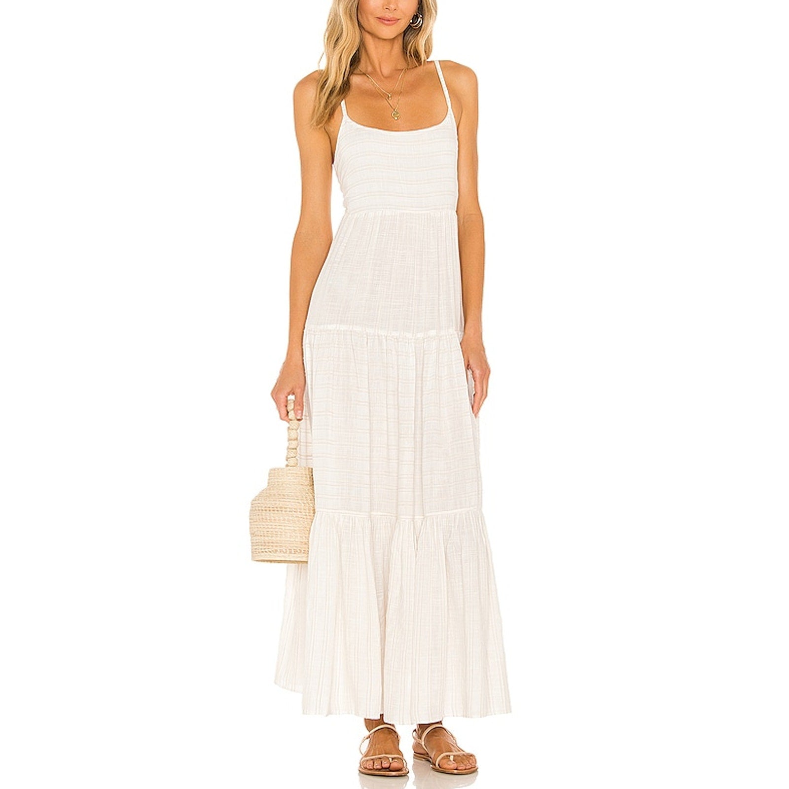 Lspace 'Santorini' White Gauze Dress Size L