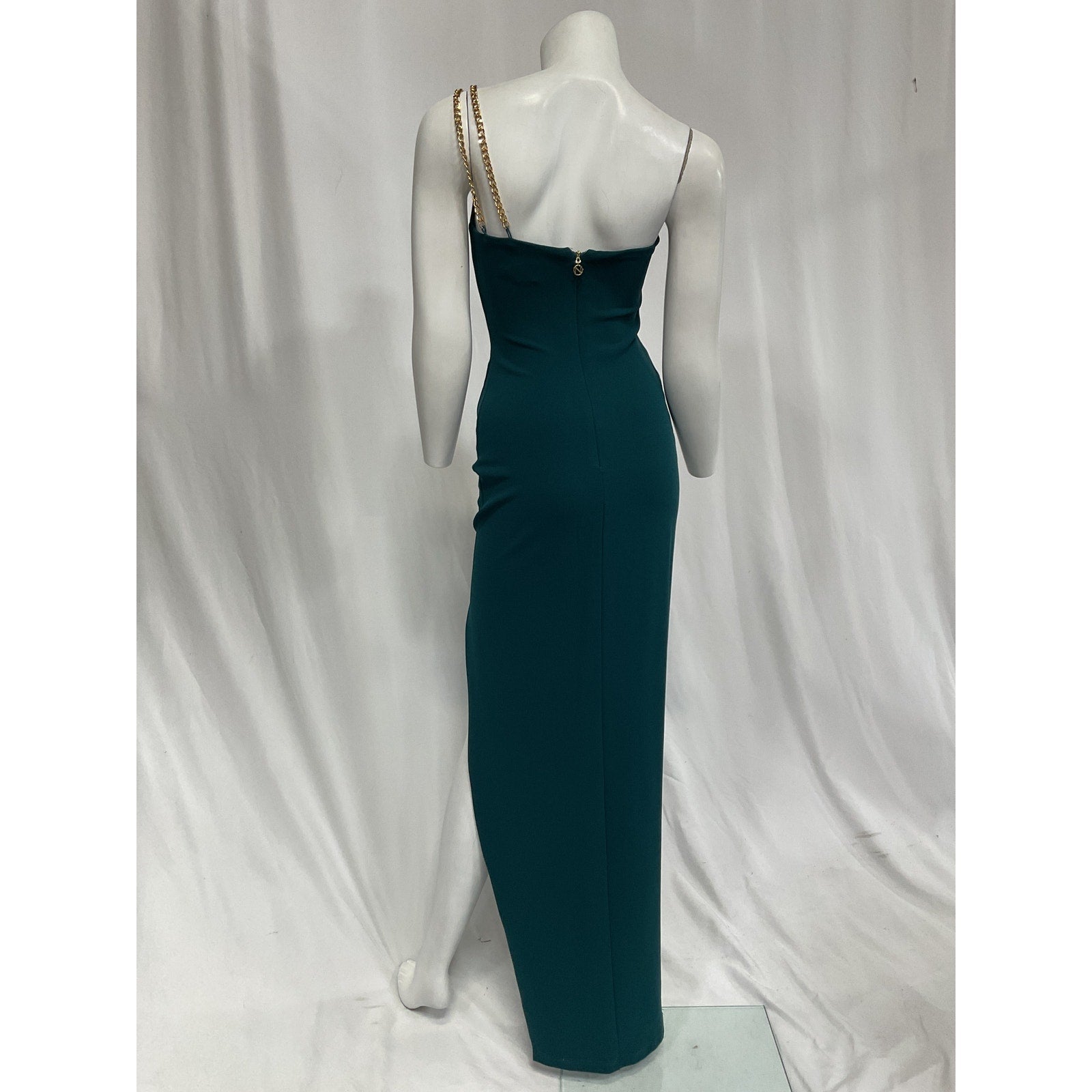Nookie 'Estella' Green One Shoulder Ponte Gown Size S
