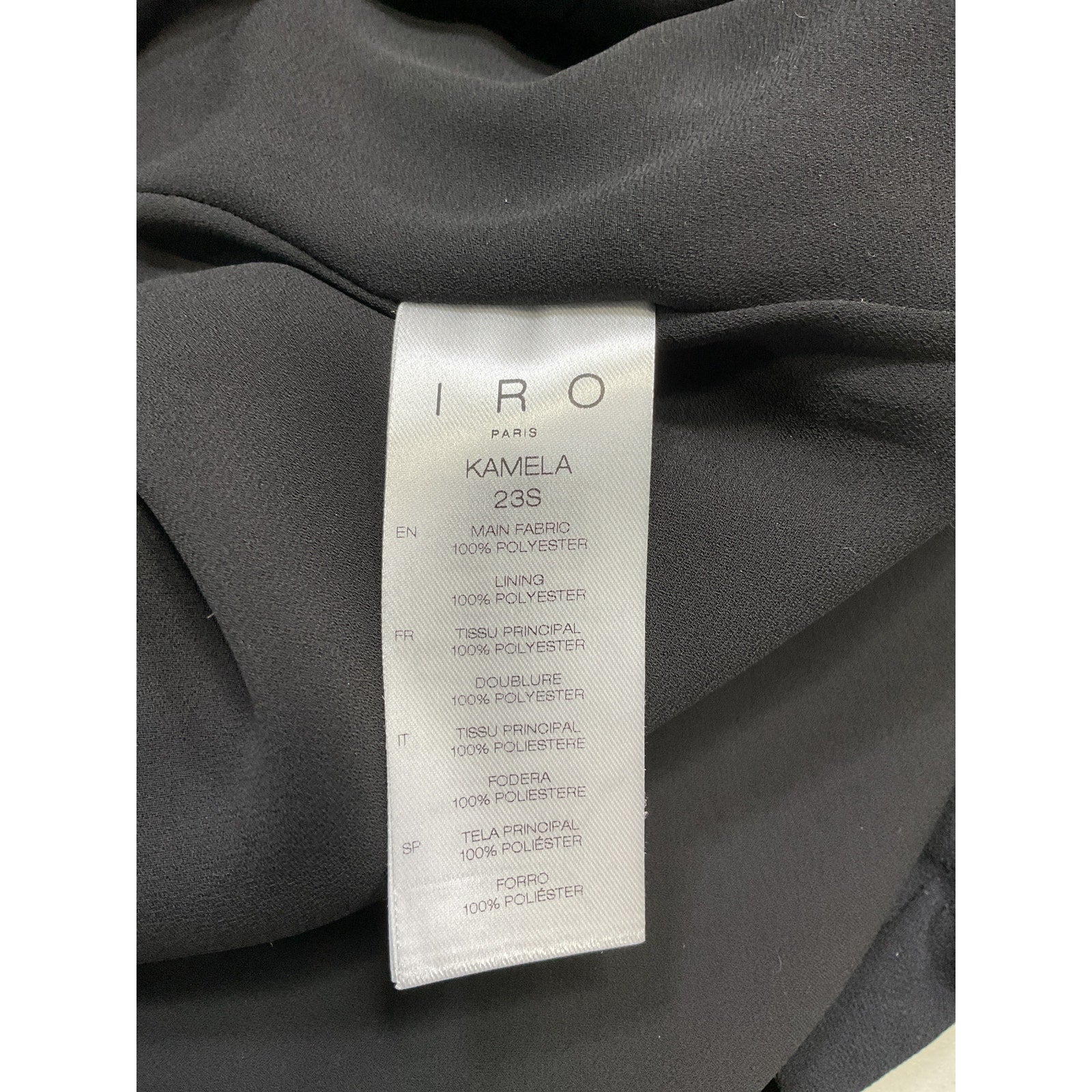 Iro 'Kamela' Black Crepe Mockneck Dress Size 34 - NWT