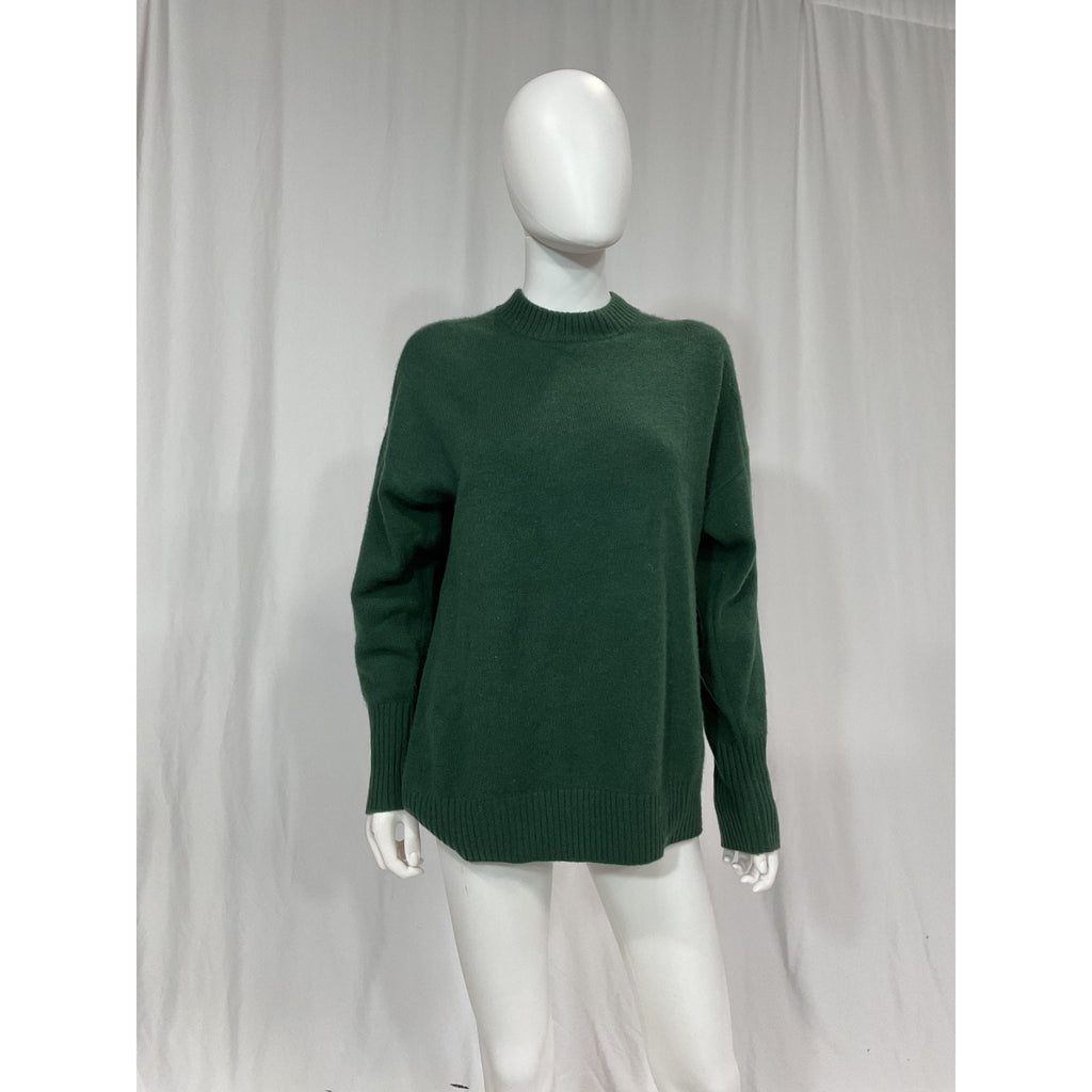 Naadam 'Luxe' Green Cashmere Oversized Crewneck Sweater Size S