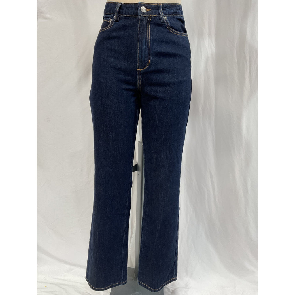 Ser.O.Ya 'Brooklyn' Black High Rise Straight Denim Jean Size 26 - NWT