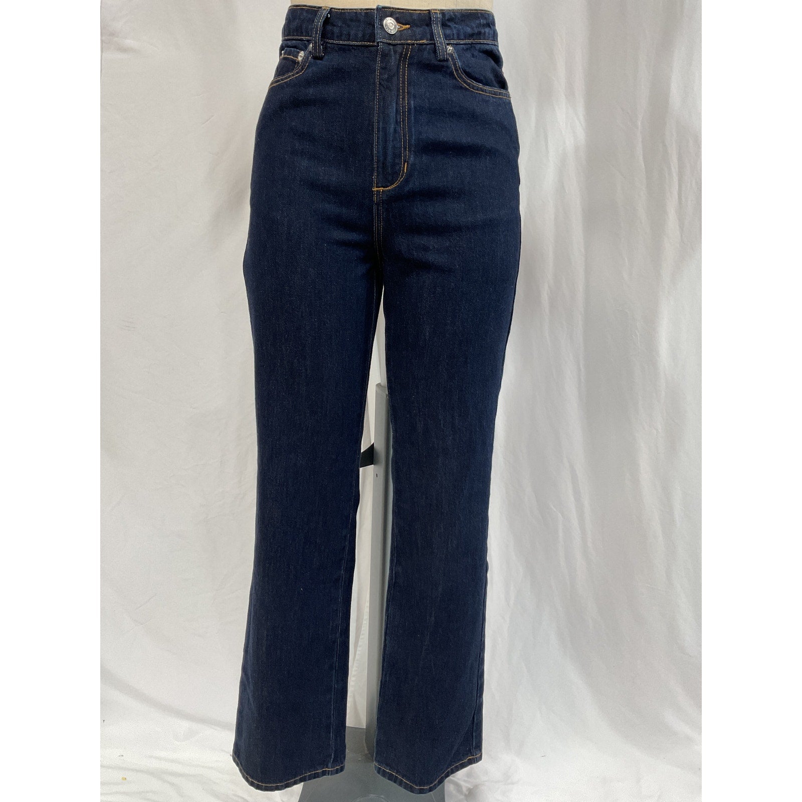 Ser.O.Ya 'Brooklyn' Black High Rise Straight Denim Jean Size 26 - NWT