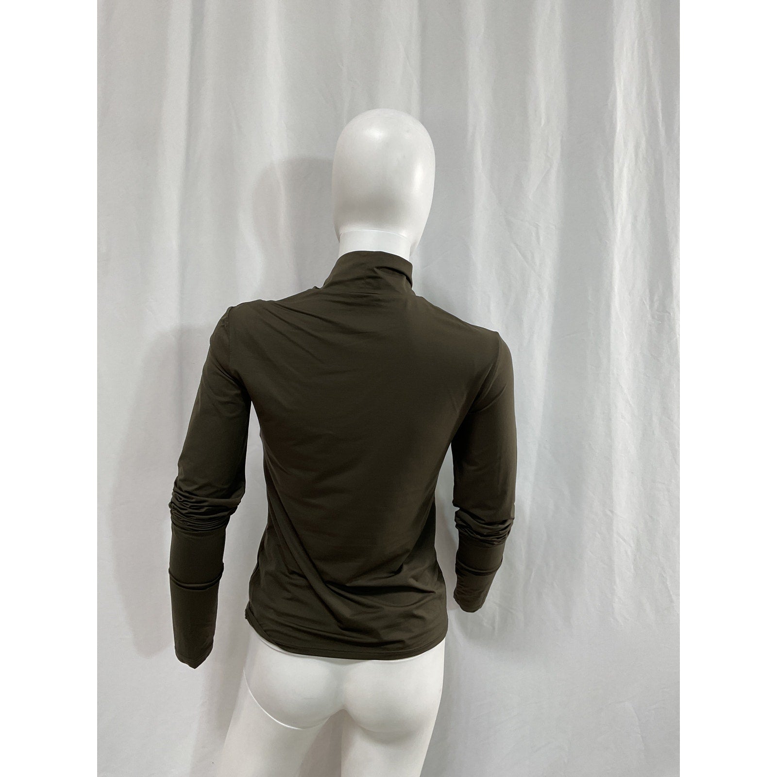Goldsign 'Zora' Green Long Sleeve Turtleneck Top Size M