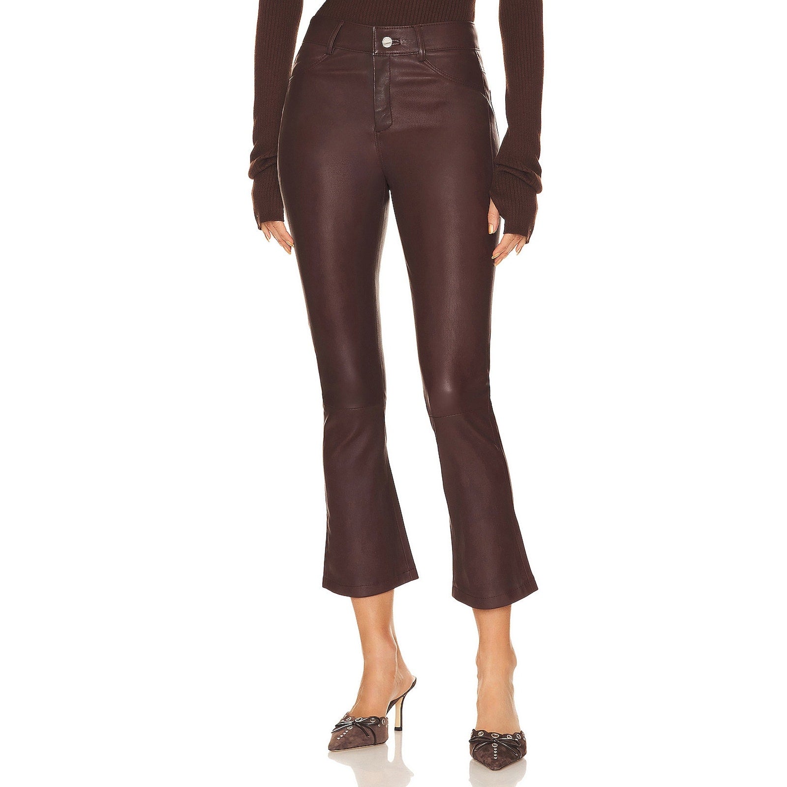 Lamarque 'Faris' Brown Leather Pants Size 0 - NWT