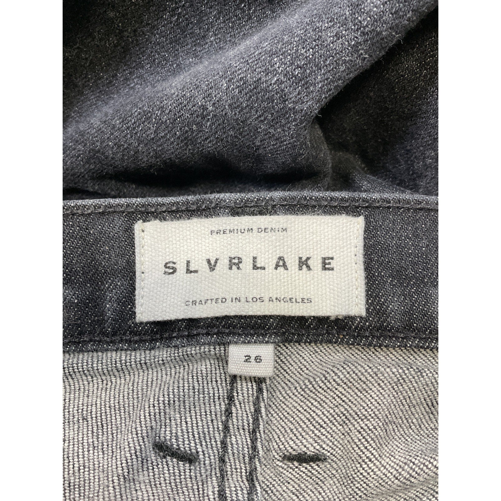 Slvrlake 'Beatnik' Black Cotton High-Rise Slim Jeans Size 26 (2-4)