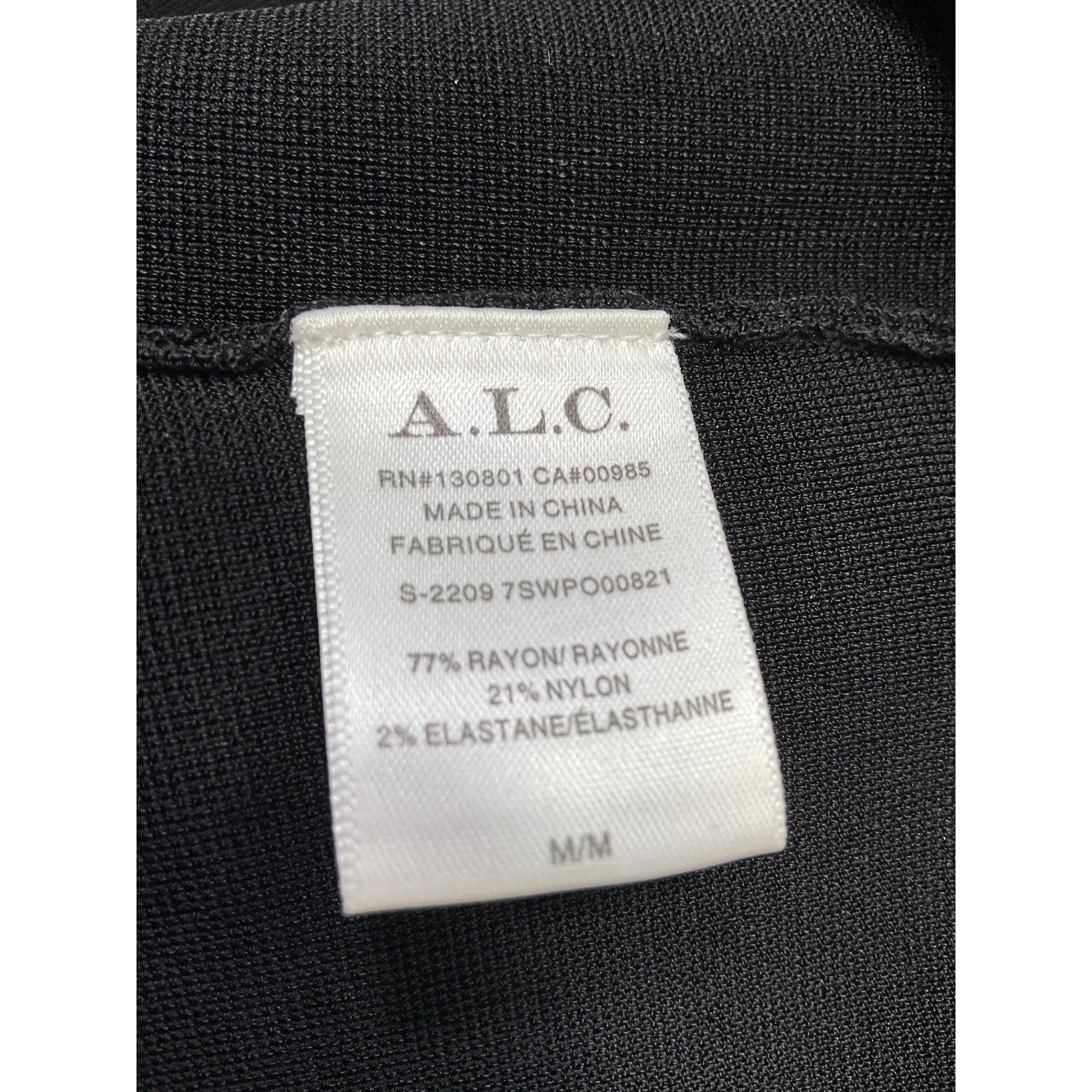 A.L.C. 'Belle' Black Cropped Top Size M - NWT