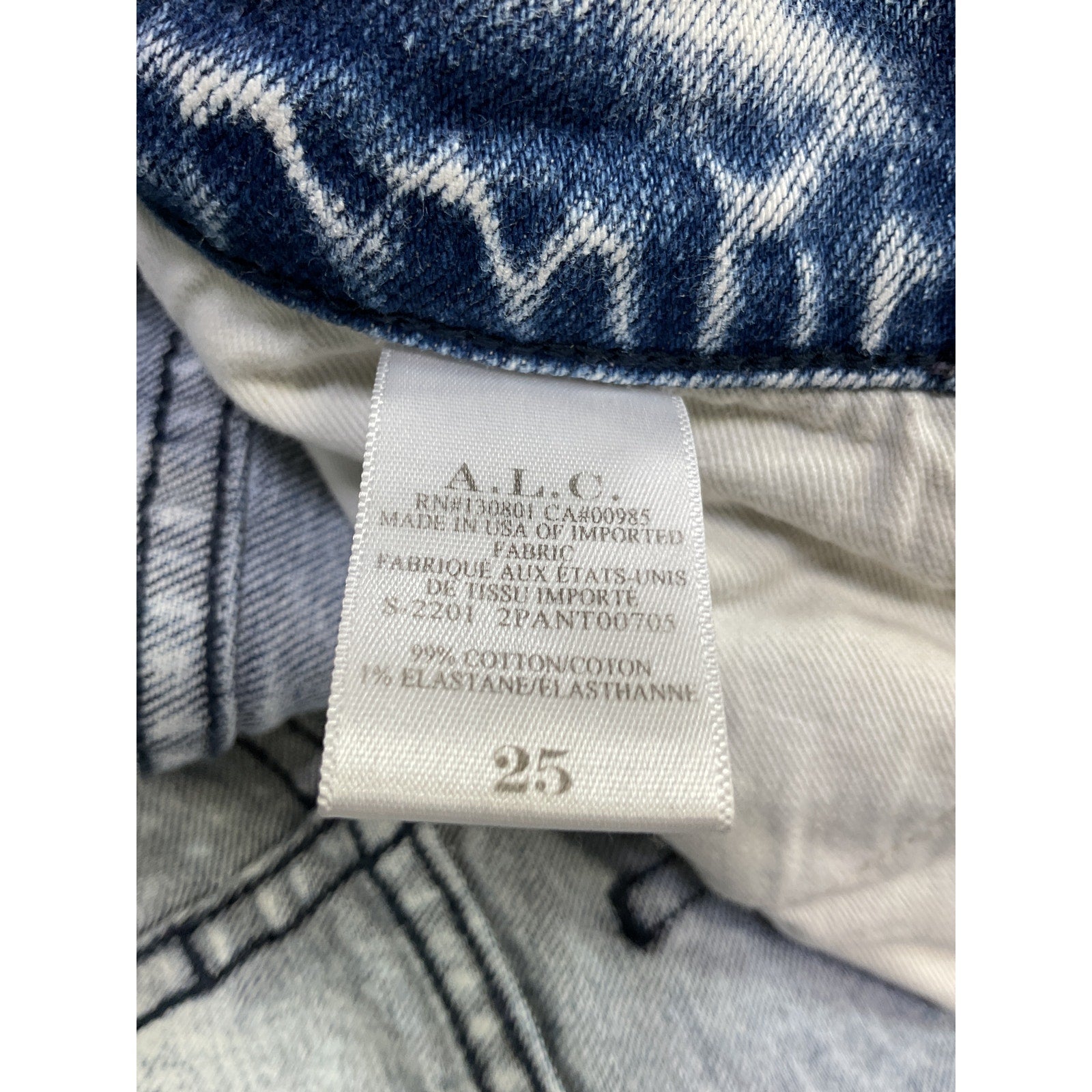 A.L.C. 'Charlie' Blue Denim Jean Size 25