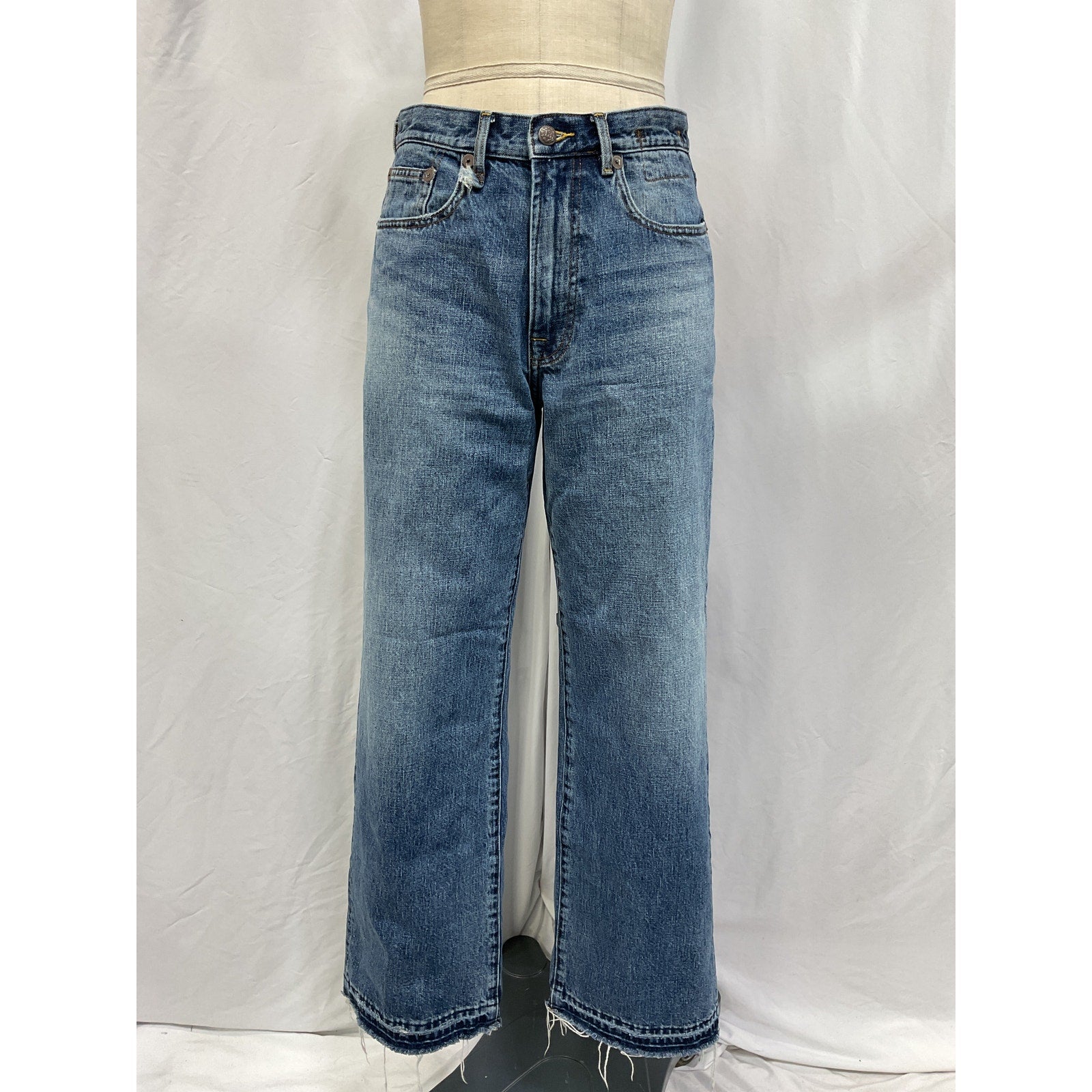 R13 'D'Arcy' Blue Loose Straight Leg Denim Jean Size 26
