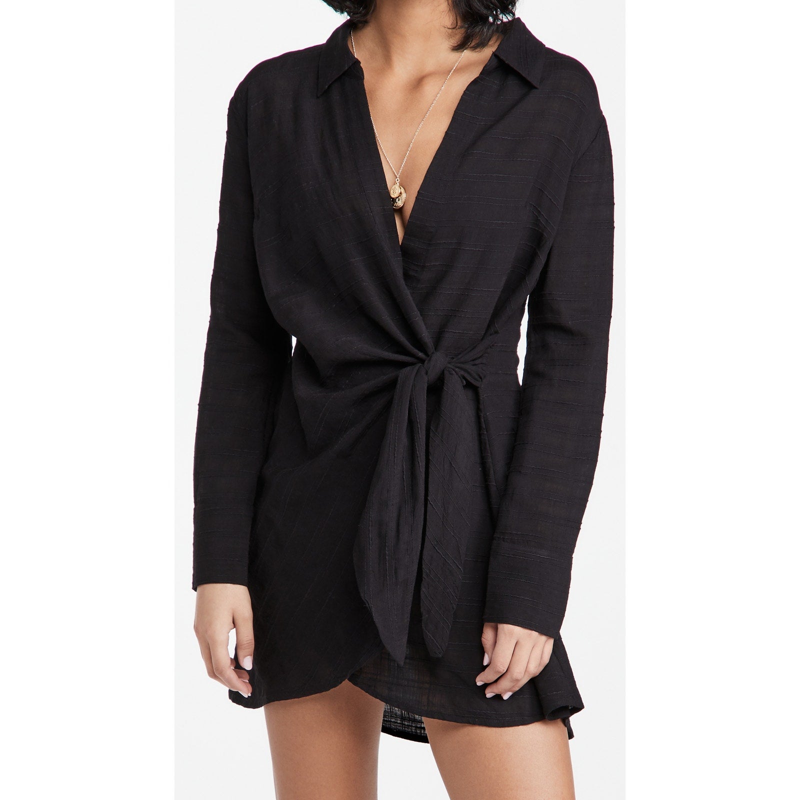 L*Space 'Daydream' Black Viscose Tunic Size S