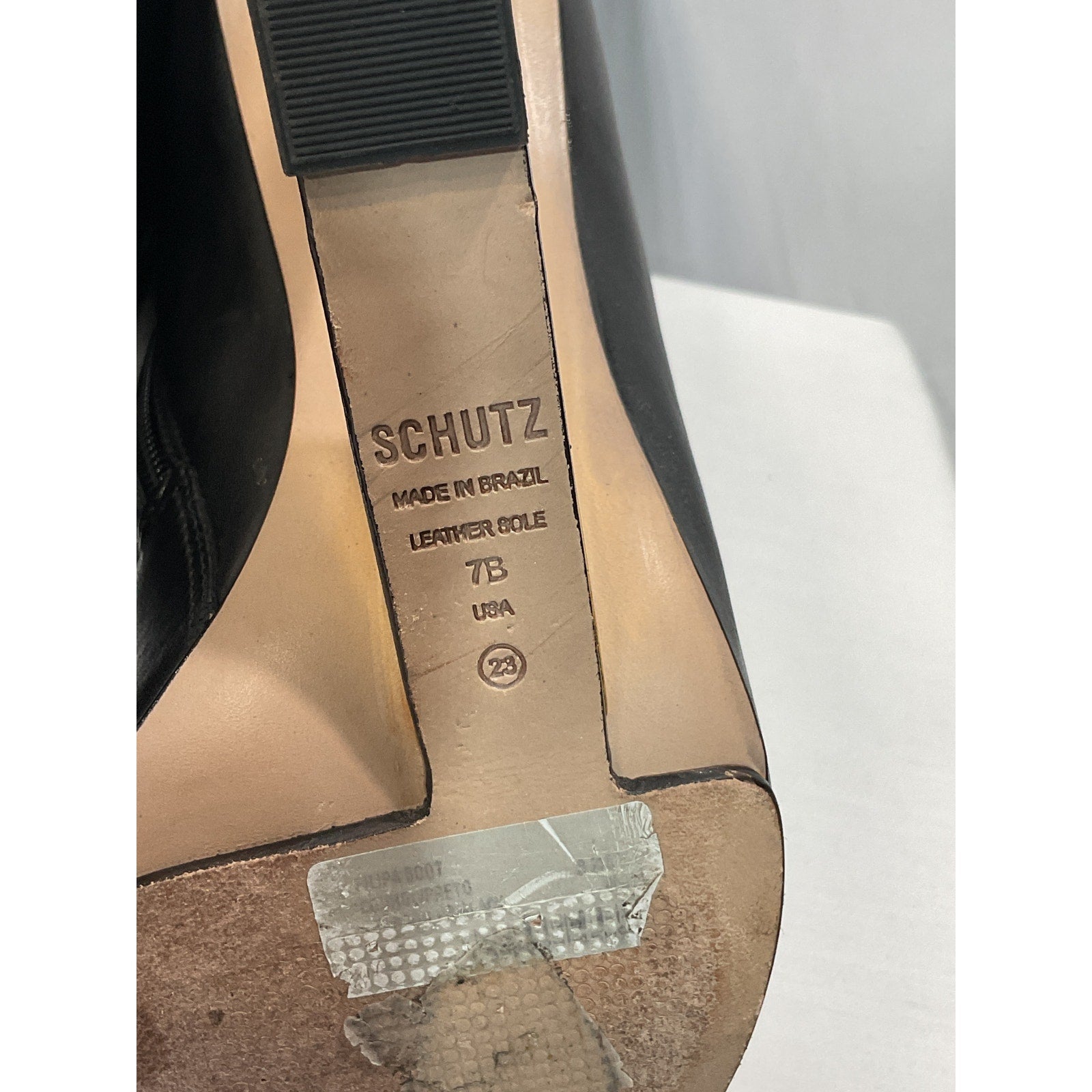 Schutz 'Filipa' Black Leather Boot Size 7