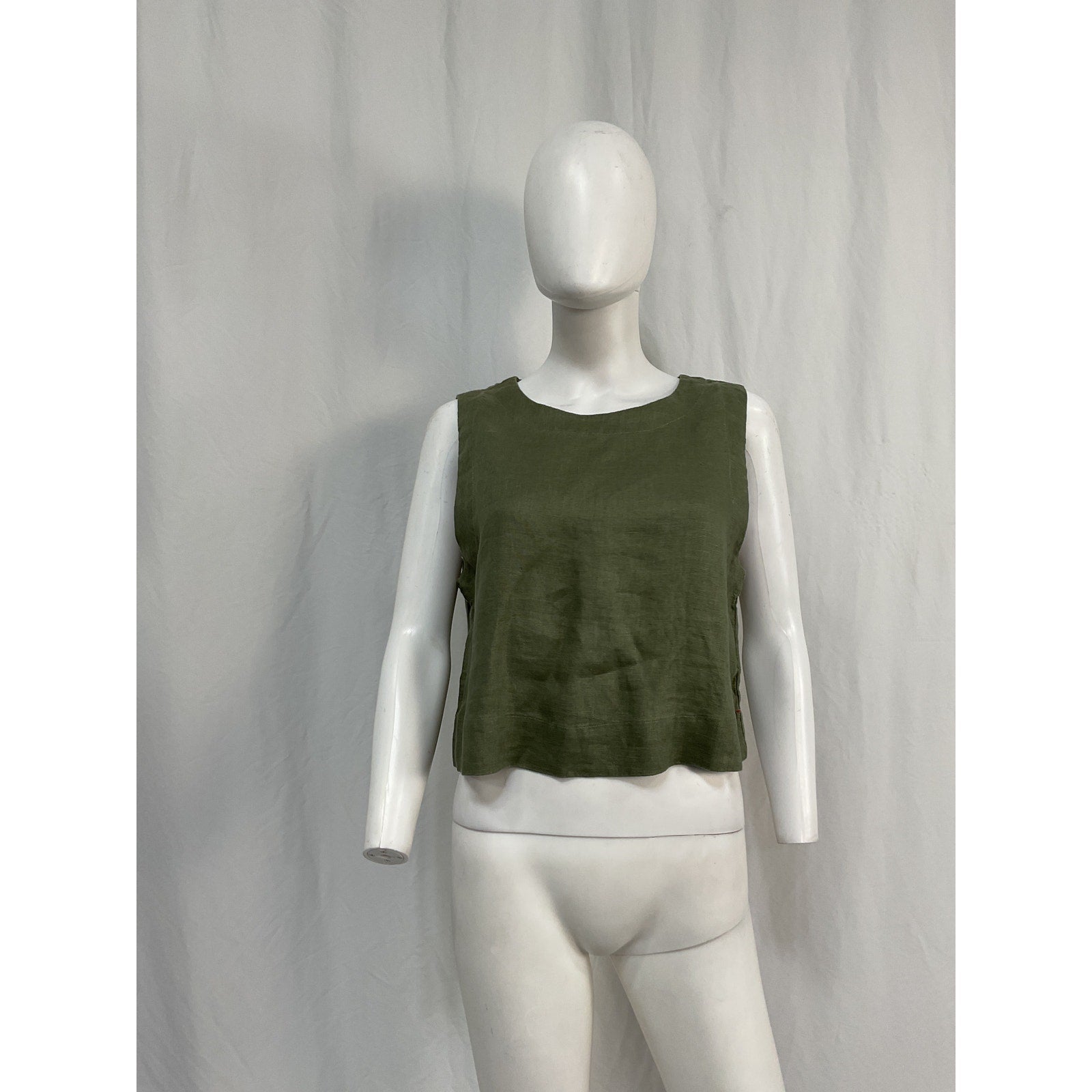 Xirena 'Robbie' Green Linen Linen Top Size M