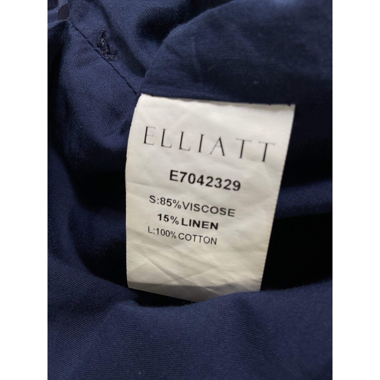 Elliatt 'Adaption' Navy Linen One Shoulder Dress Size S - NWT
