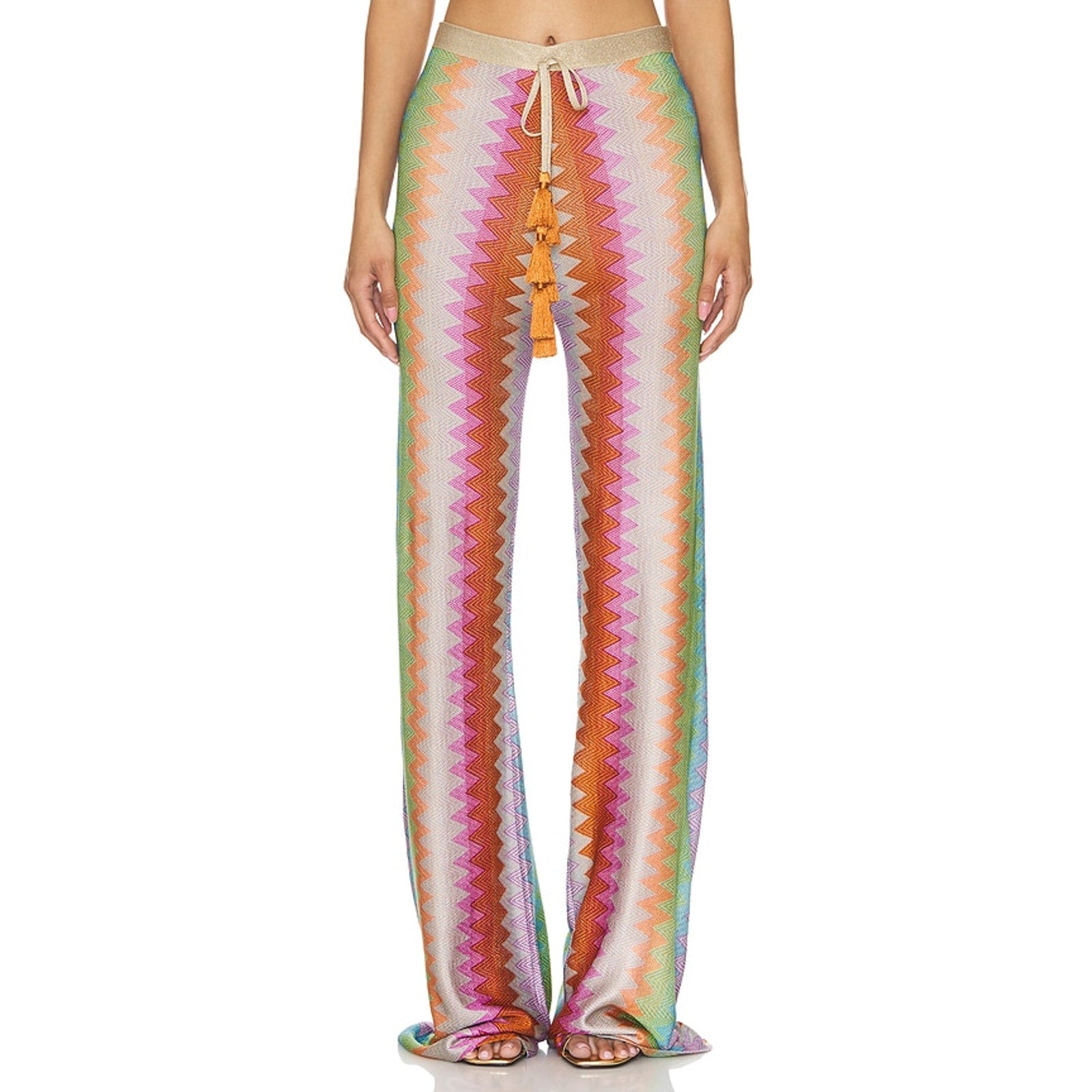 Alexis 'Boe' Orange Viscose Pants Size XS