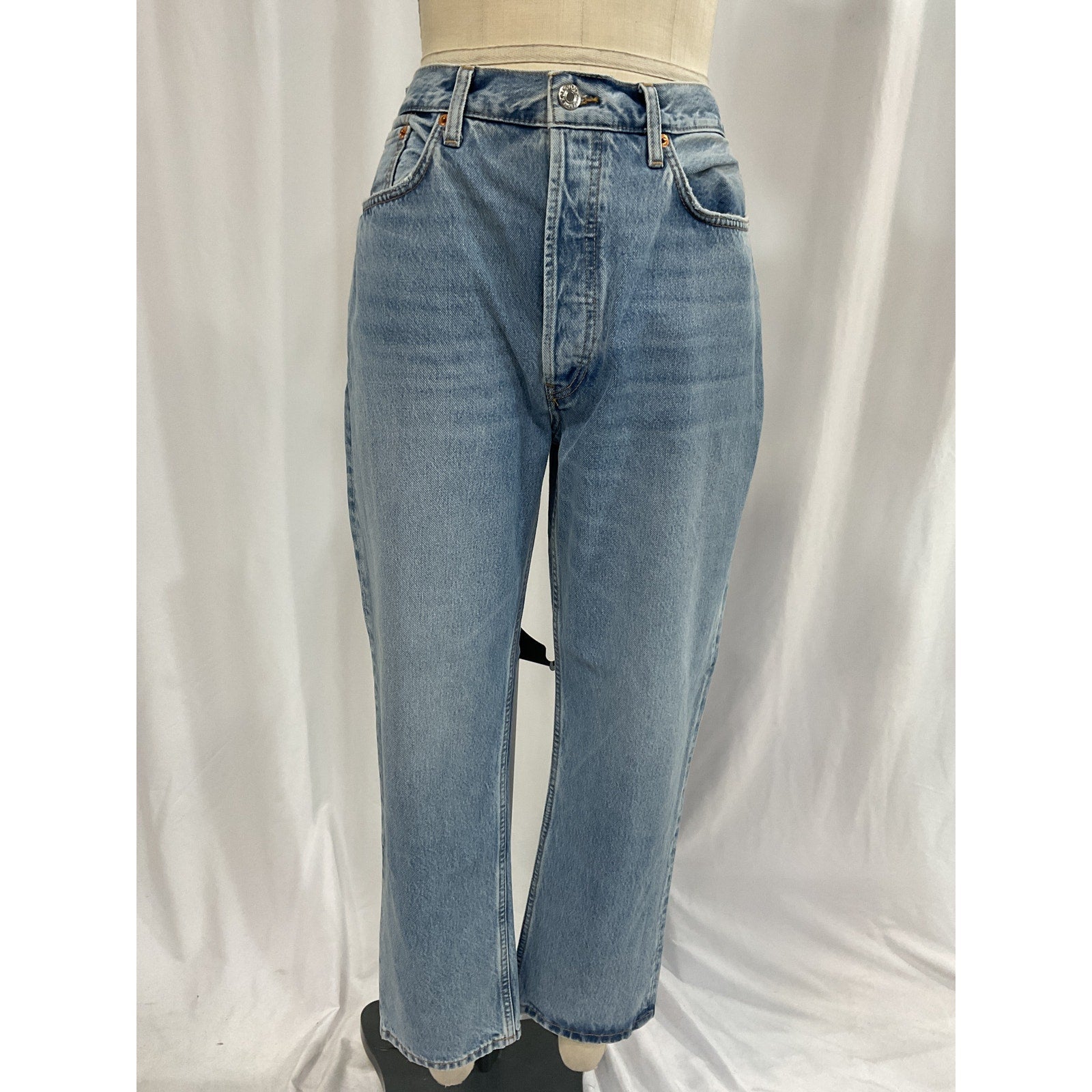 Re/Done '70s' Blue Stove Pipe Denim Jeans Size 30