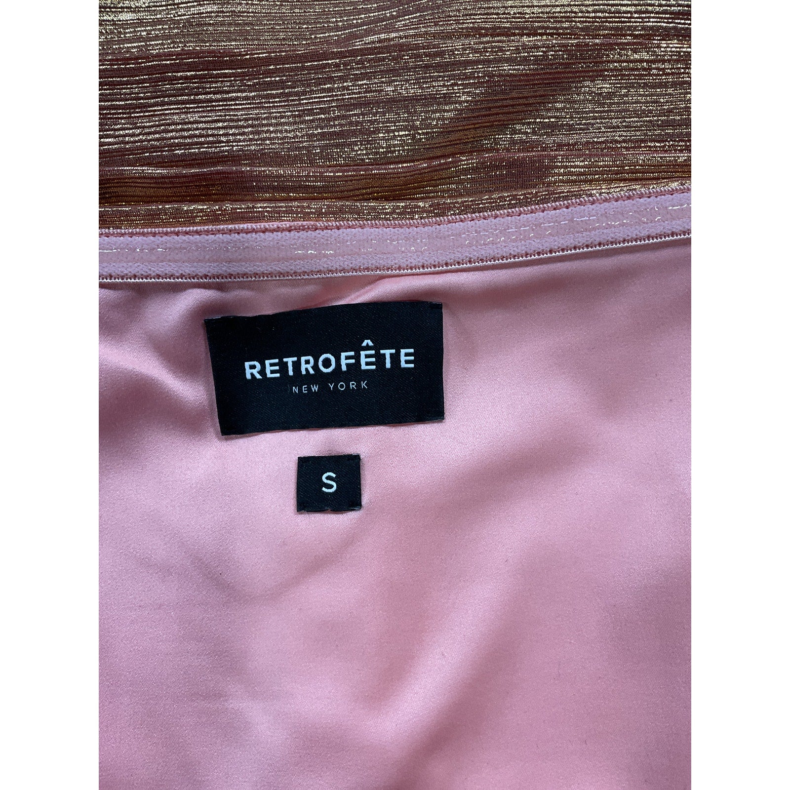 Retrof�te 'Nala' Pink Asymmetrical Strapless Sleeveless Dress Size S