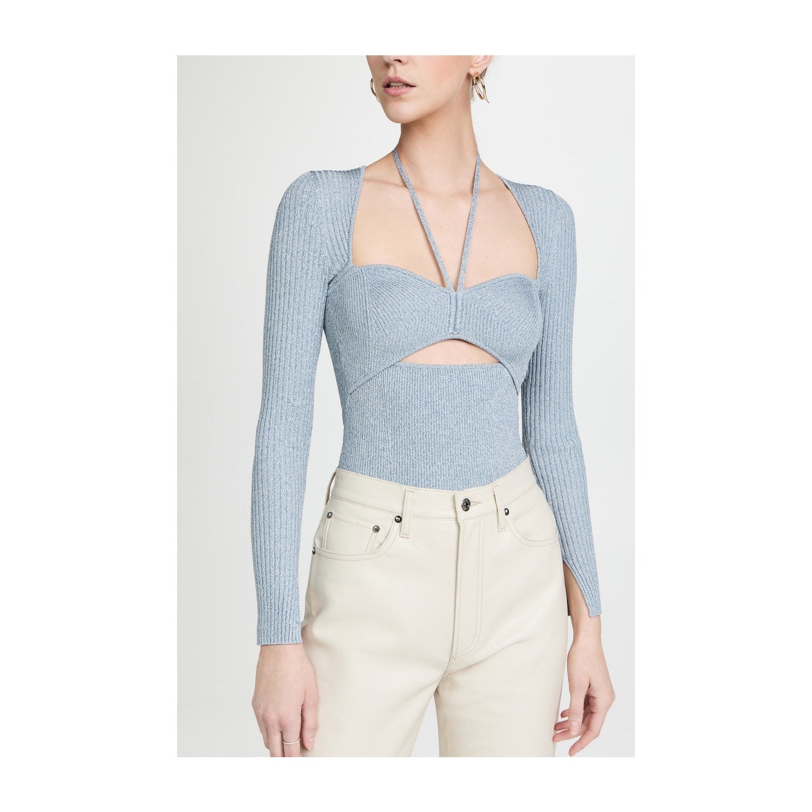 Simkhai 'Alexia' Blue Rayon Sweetheart Pullover Size XS