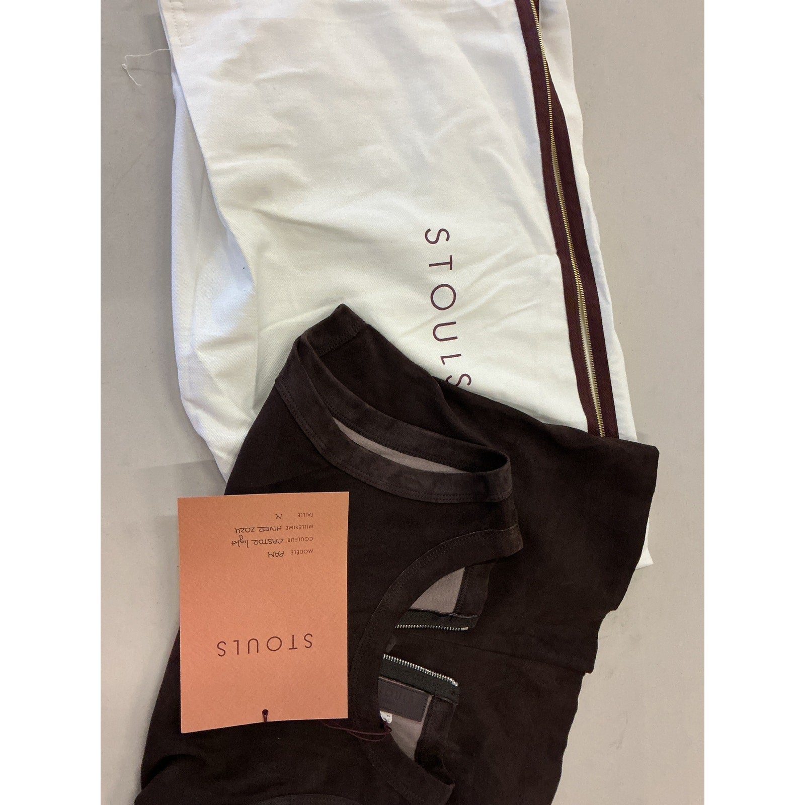 Stouls 'Pam' Brown Suede Tank Top Size M - NWT