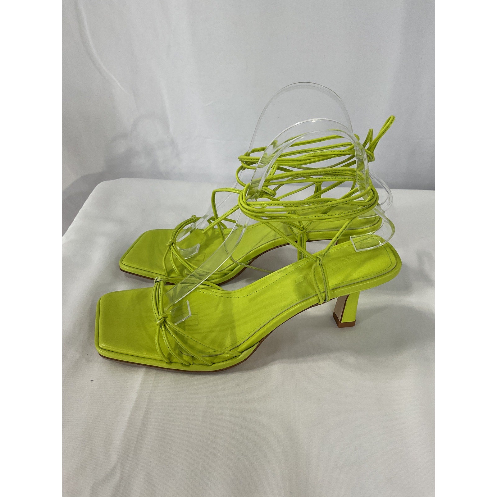 Aeyde 'Roda' Green Leather Sandals Size 8.5