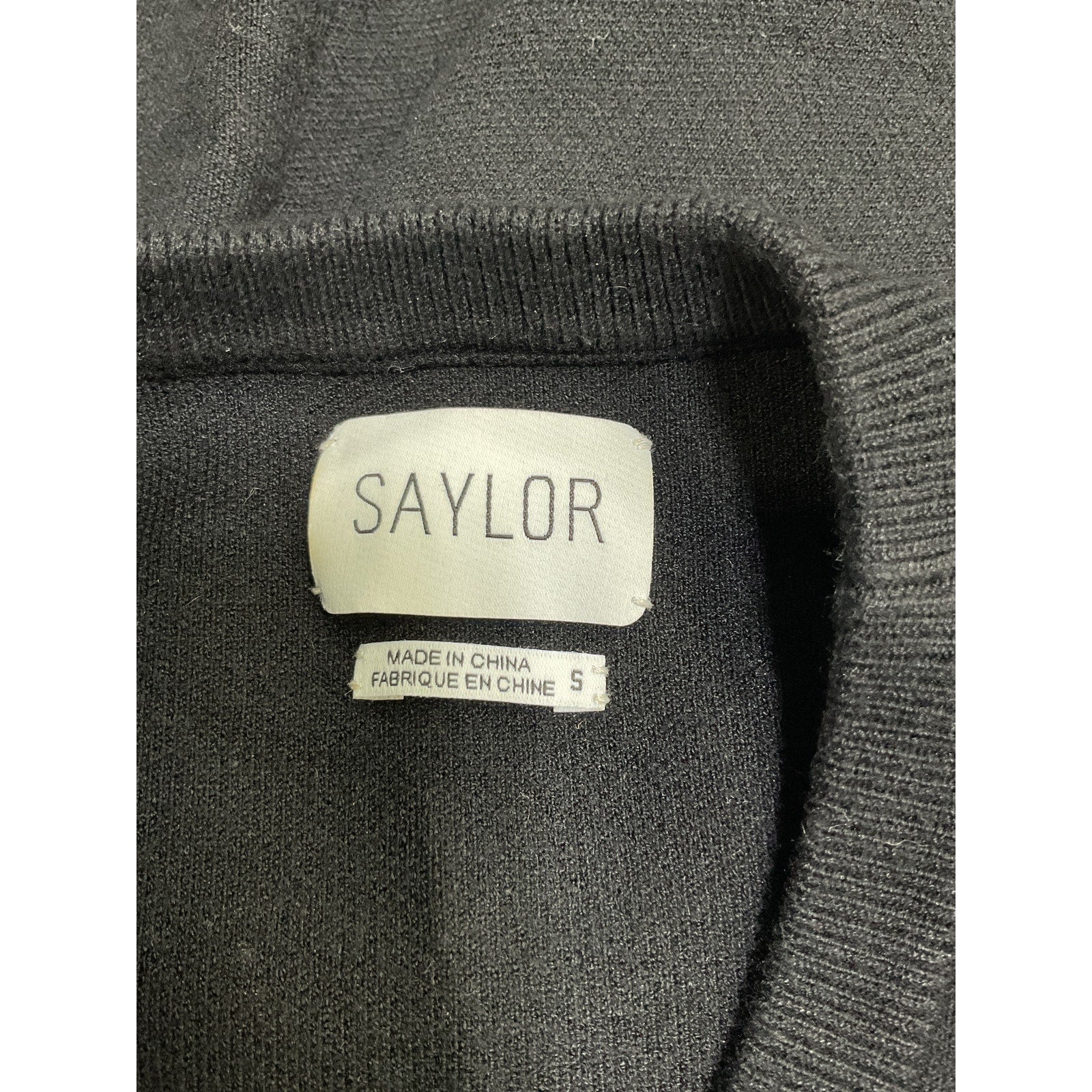Saylor 'Reid' Black Viscose Mini Dress Size S