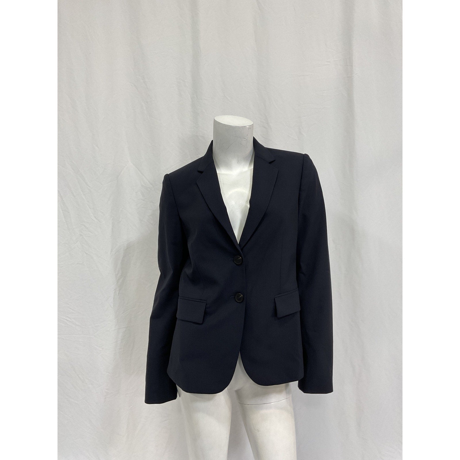 Theory 1 Button Slim Navy Wool Jacket Size 2 - NWT