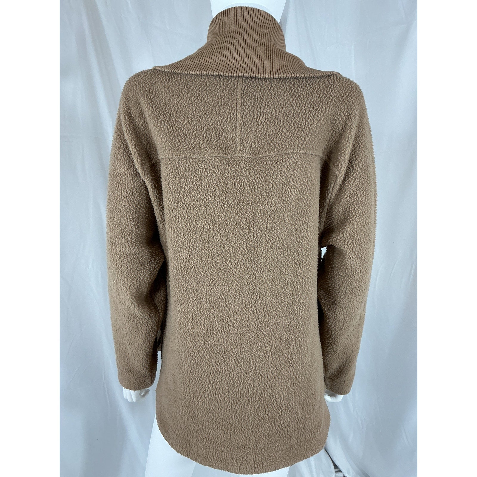 Varley 'Olivia' Brown Polyester Fleece Zip-Front Jacket Size S