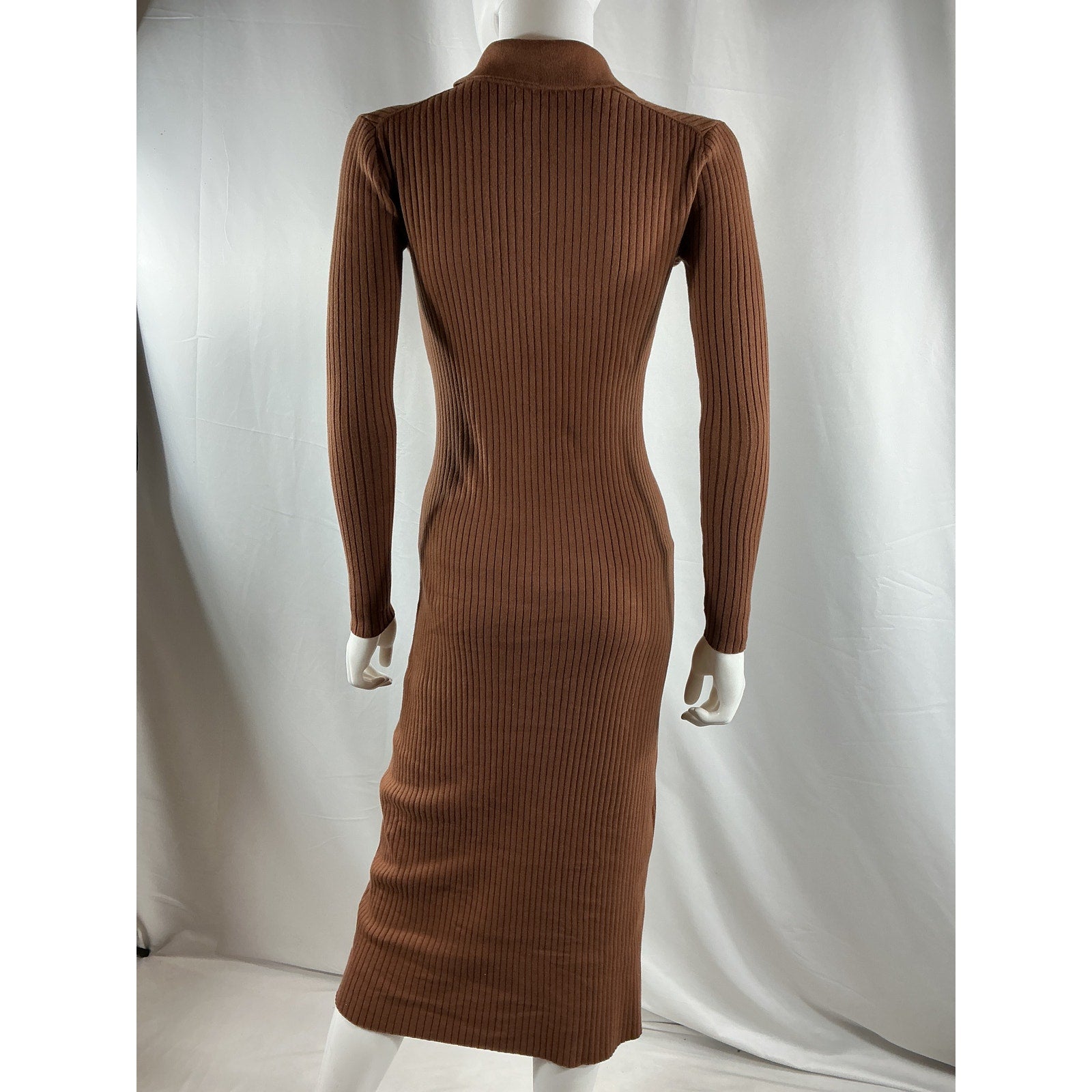 Hatch 'Averie' Brown Cotton Polo Sweater Dress Size 0