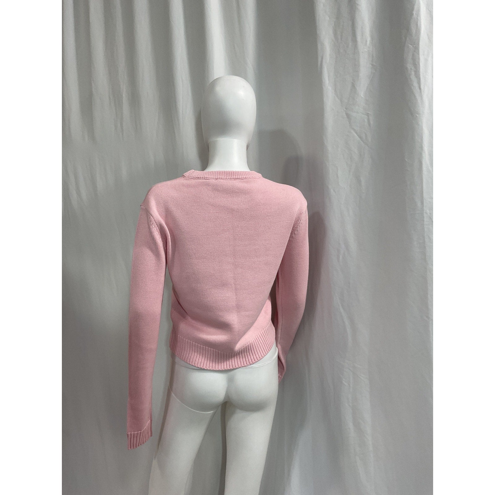 Gcds 'Ti Amo Bling' Pink Rhinestone Embellished Sweater Size S