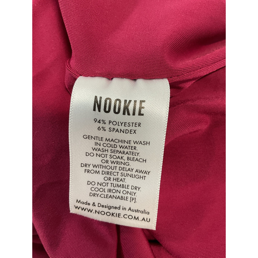 Nookie 'Element' Pink Off Shoulder Thong Back Bodysuit Size M - NWT
