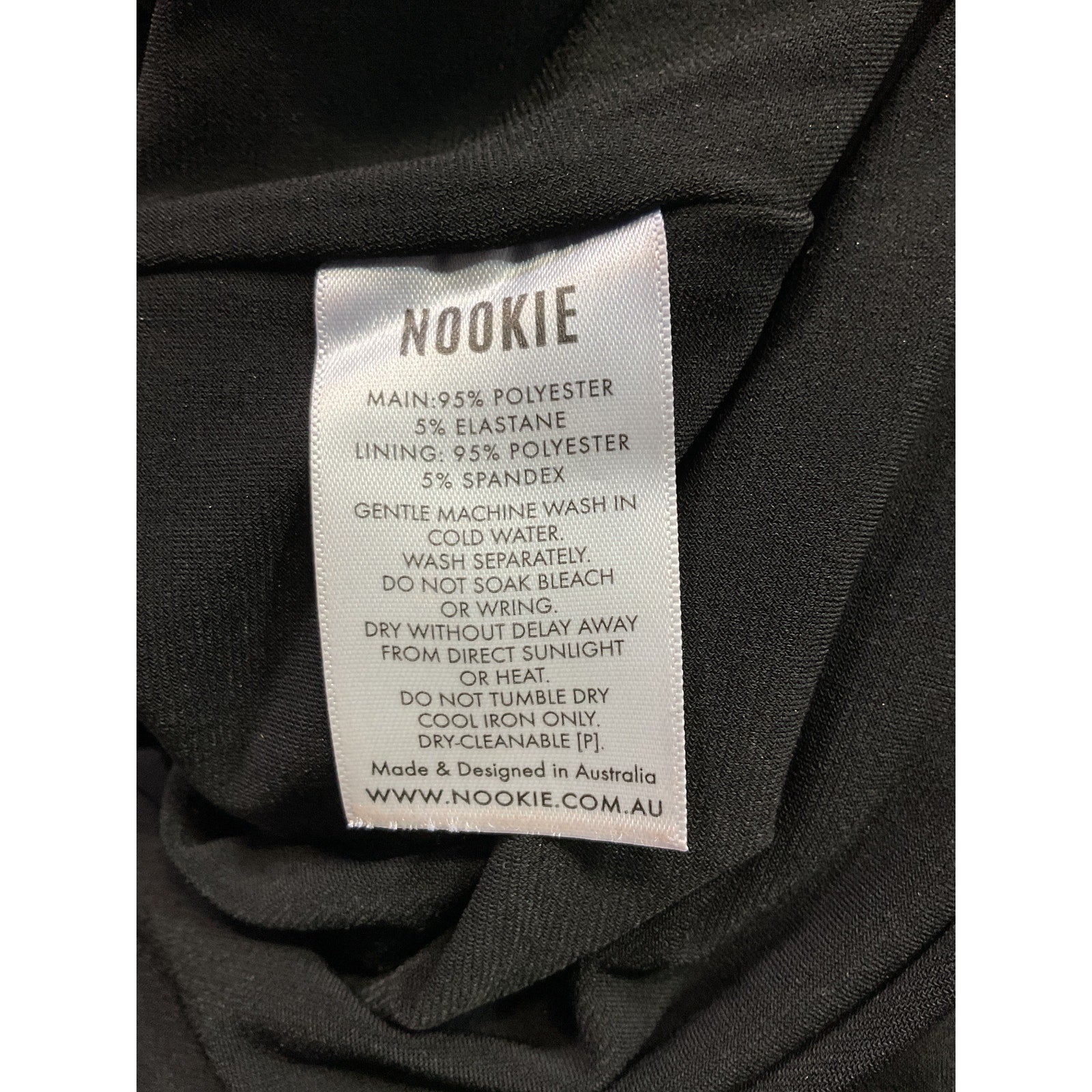 Nookie 'Estella' Black Ponte Side Slit Gown Size S