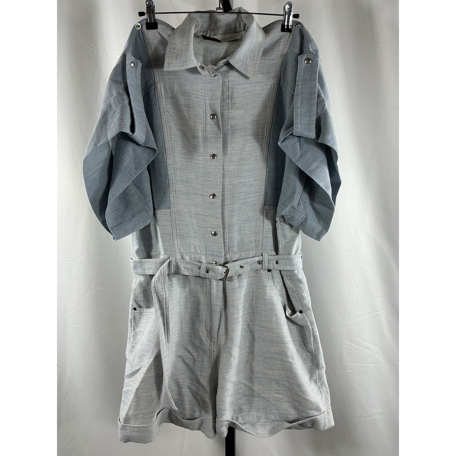 Iro 'Landemon' Blue Cotton Romper Size 40