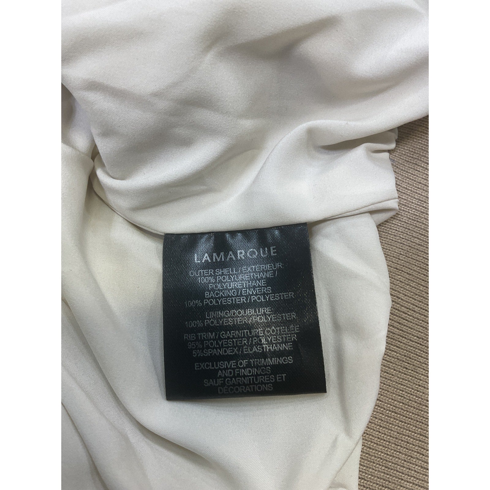 Lamarque 'Evelin' Gold Polyester Bomber Size S