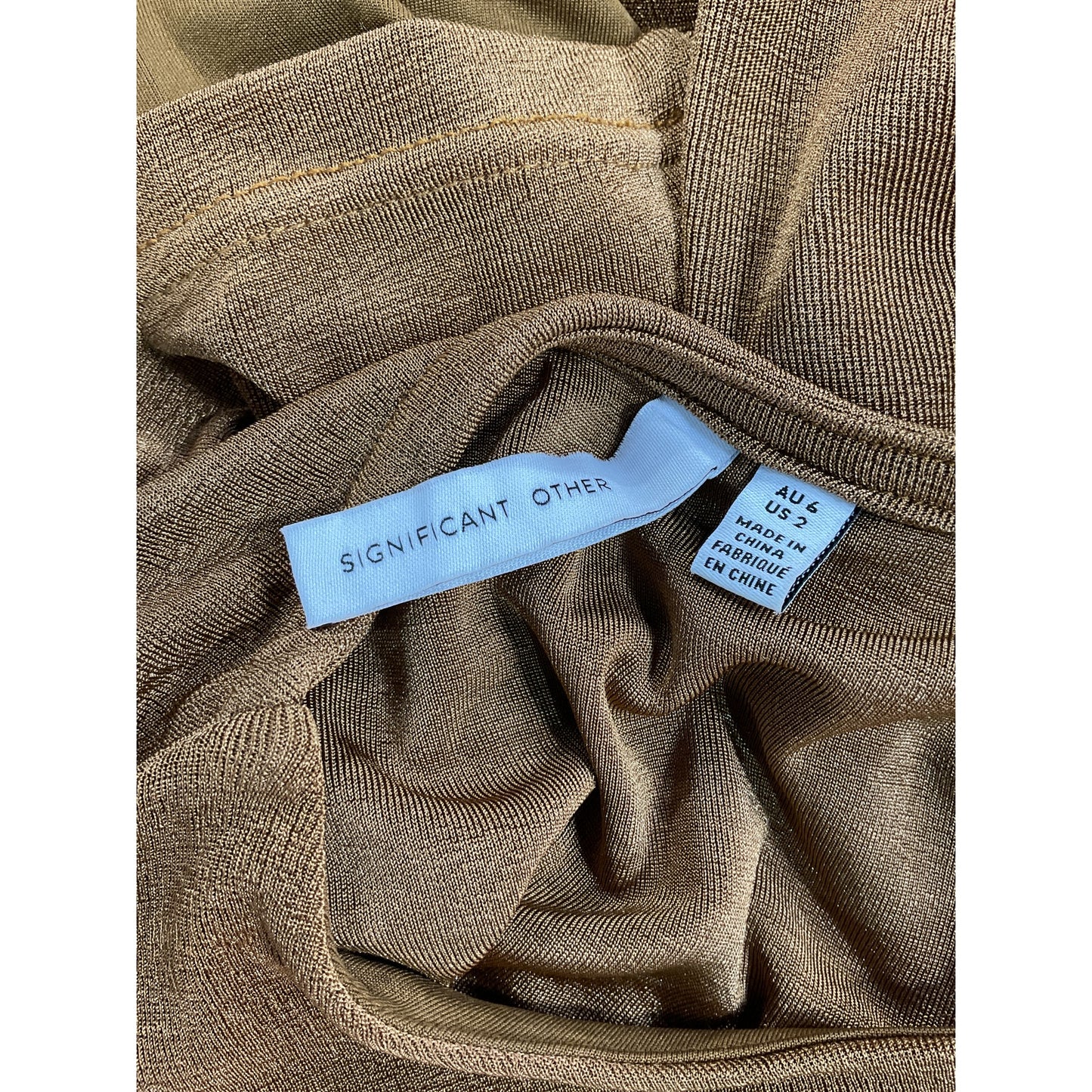 Significant Other 'Texas' Brown Top Size 2