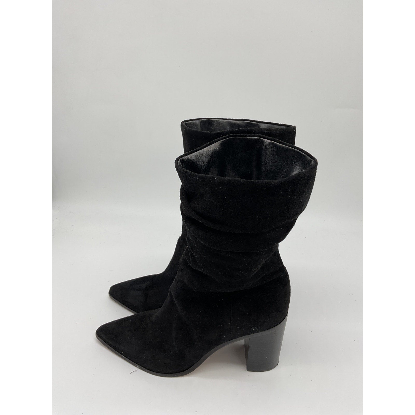 Schutz 'Ashlee' Black Leather Wedge Bootie Size 8
