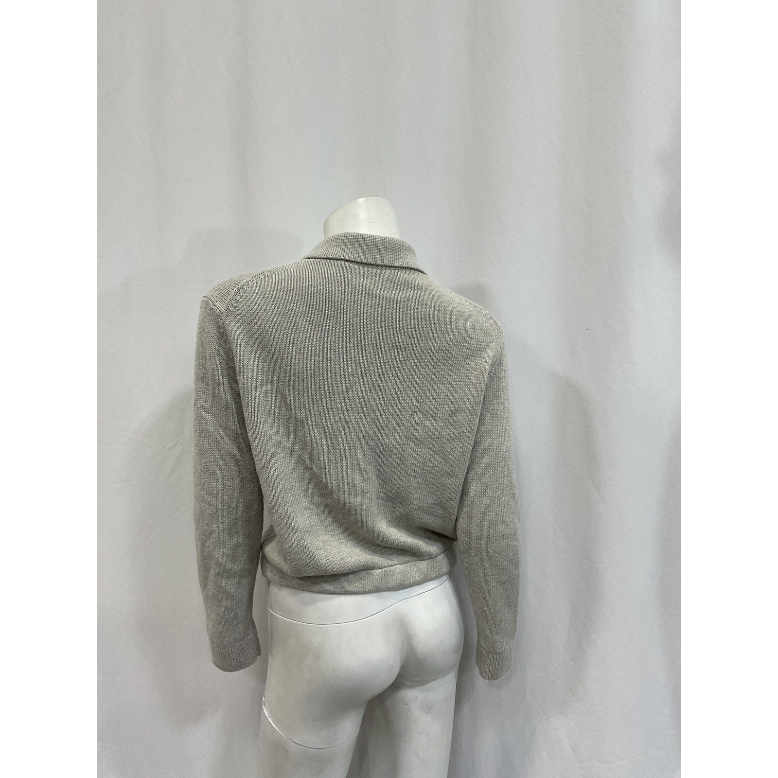 Theory Cotton-Cashmere Grey Cotton Cardigan Size S
