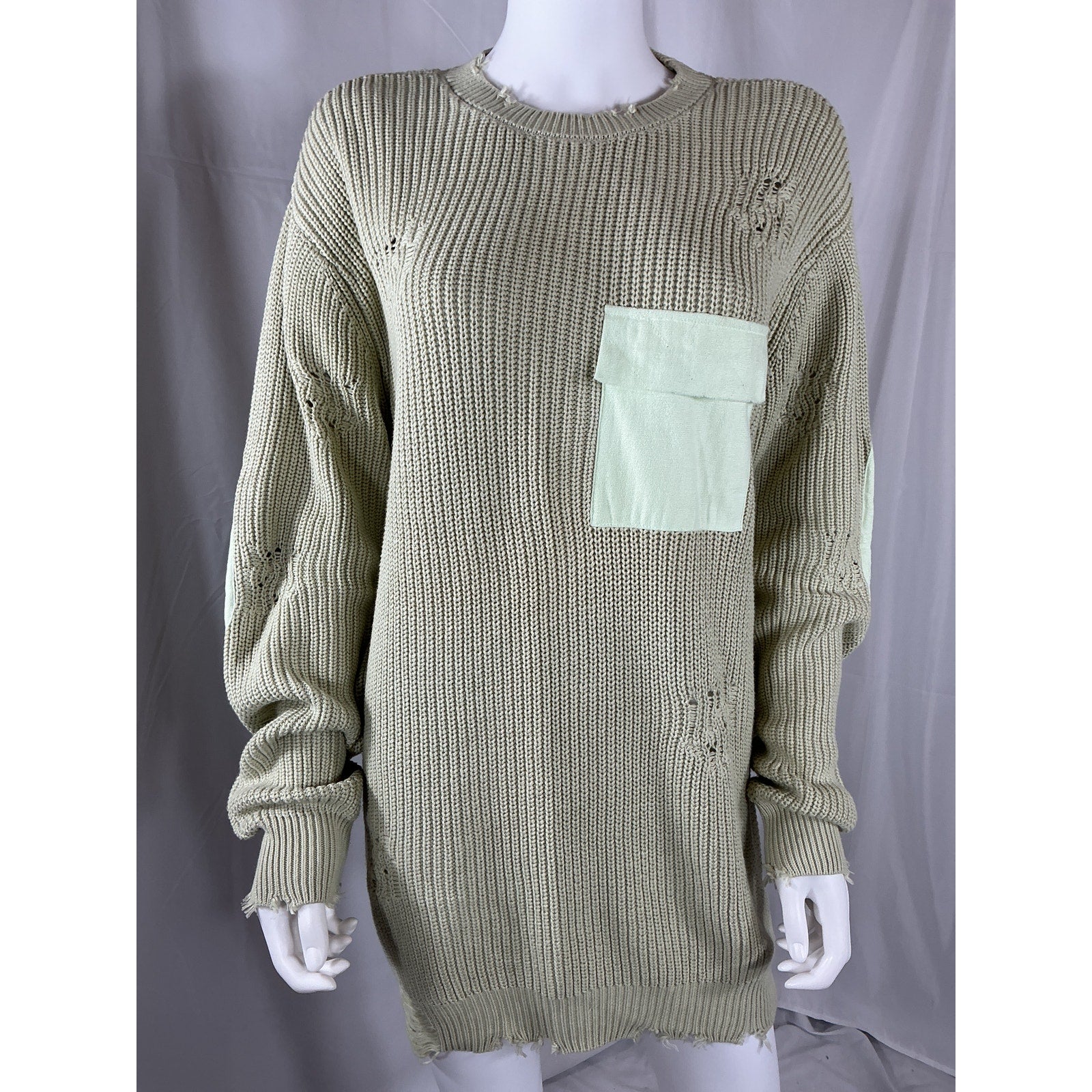 Ser.O.Ya 'Devin' Green Cotton Sweater Size XS