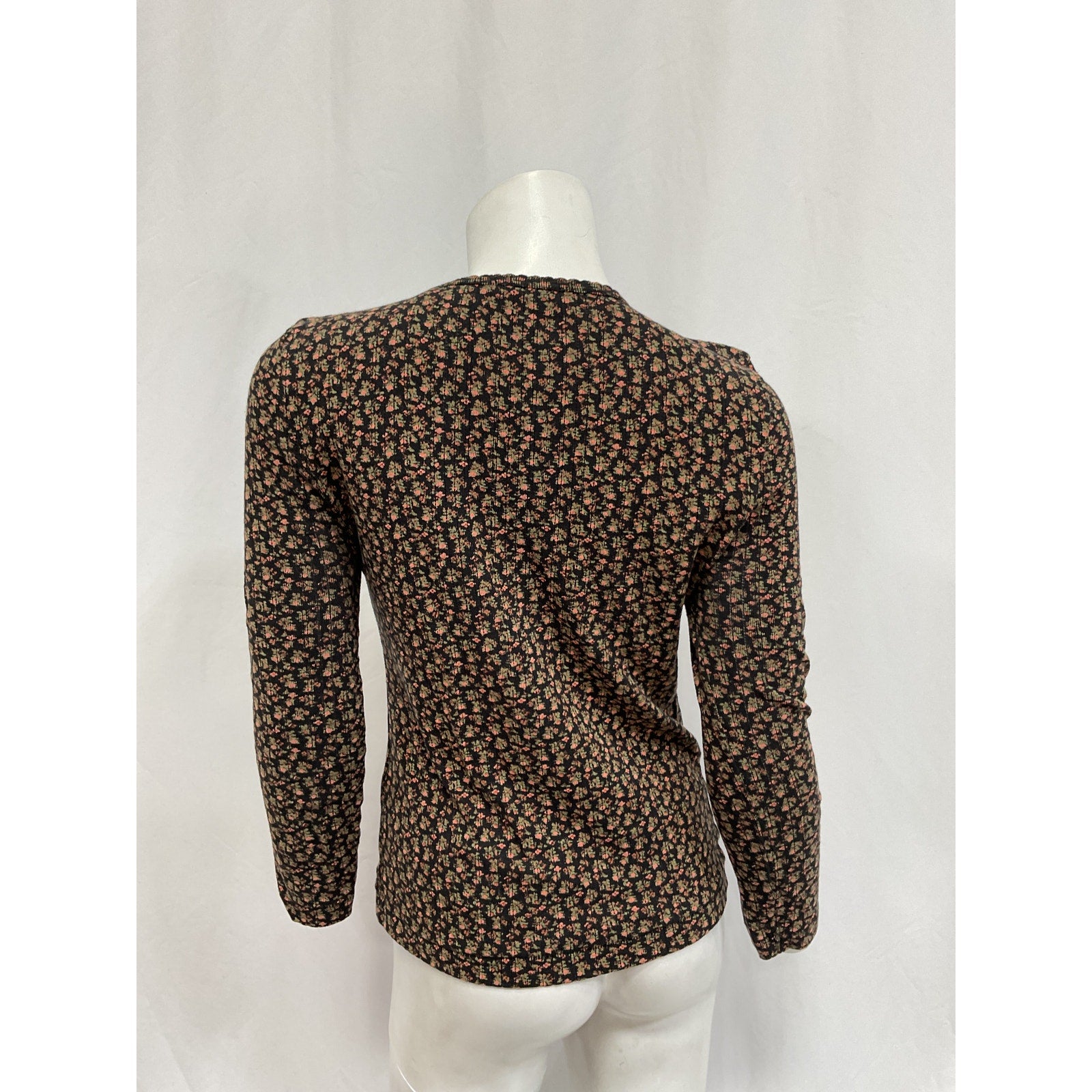 D�en 'Paola' Black Cotton Tee Size M