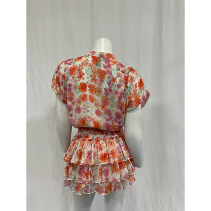 Misa Los Angeles 'Eloisa' Orange Polyester Dress Size S